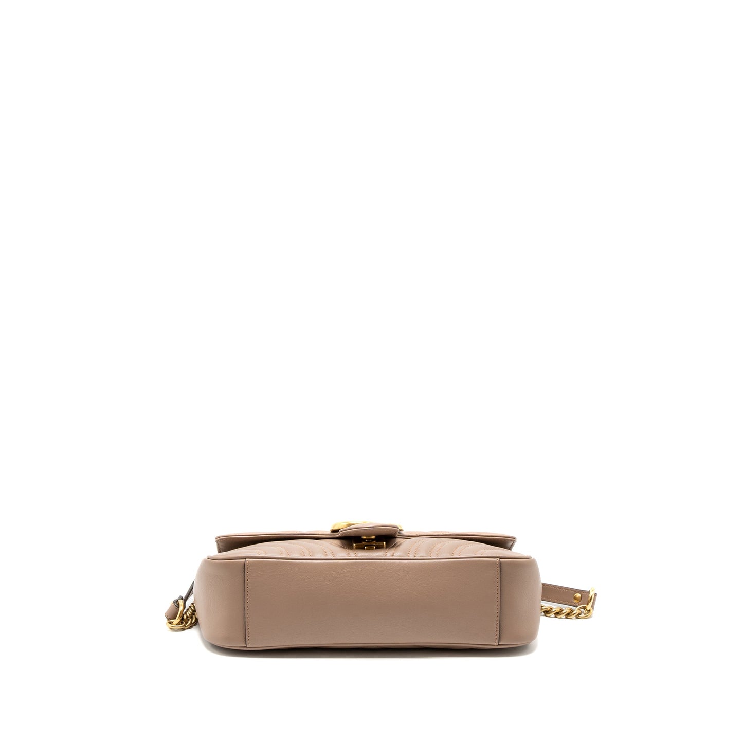 Gucci Small GG Marmont Bag Calfskin Beige Brushed