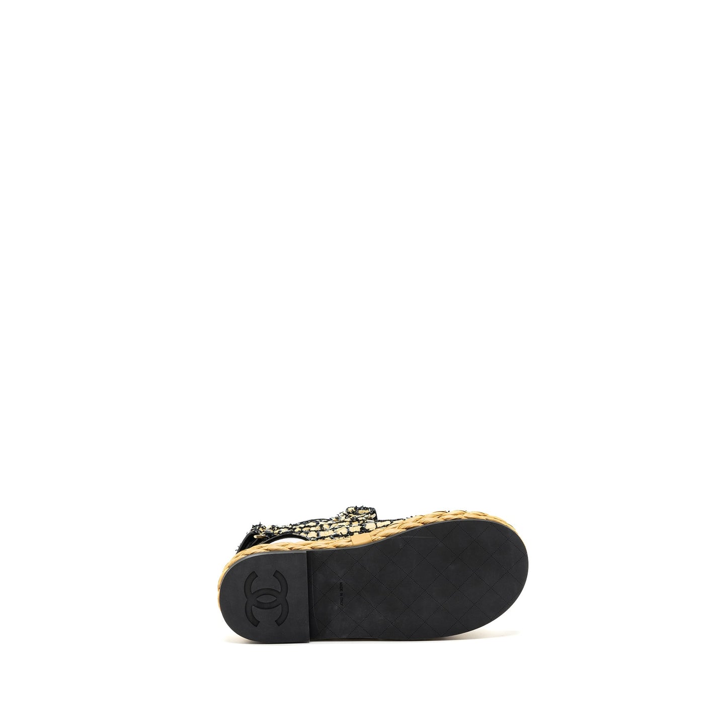 Chanel Size 37.5 Dad Sandals Multicolour Black Hardware