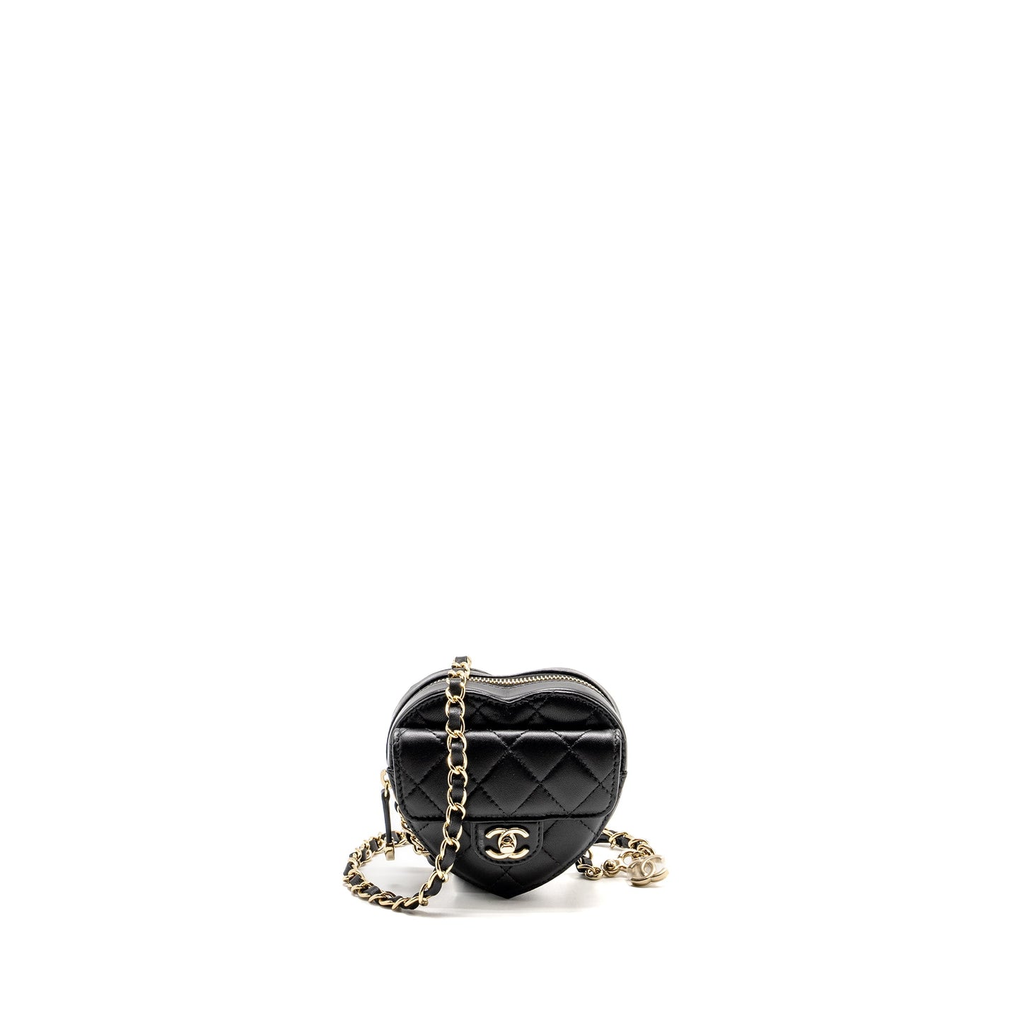 Chanel 22S Heart Belt Bag Lambskin Black L
