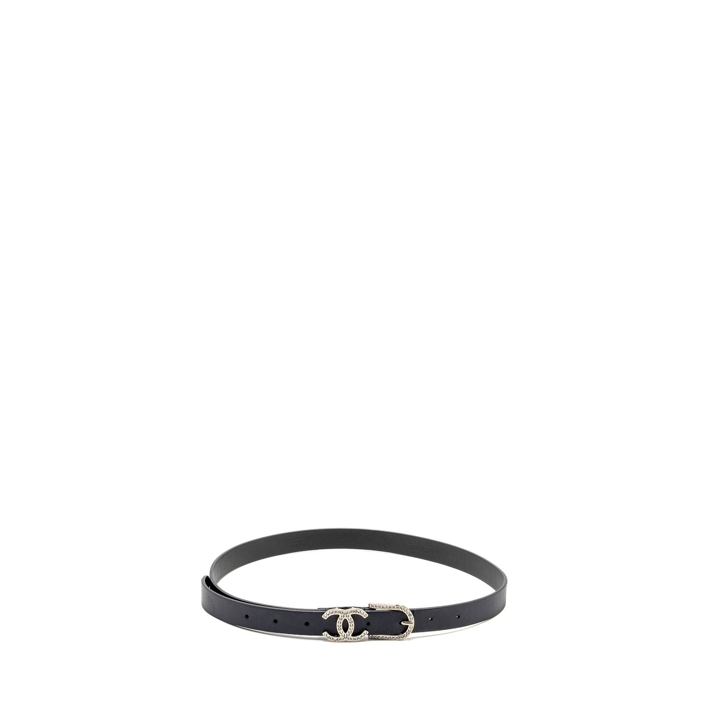 Chanel 20S Size 85 CC logo Belt Navy Blue
