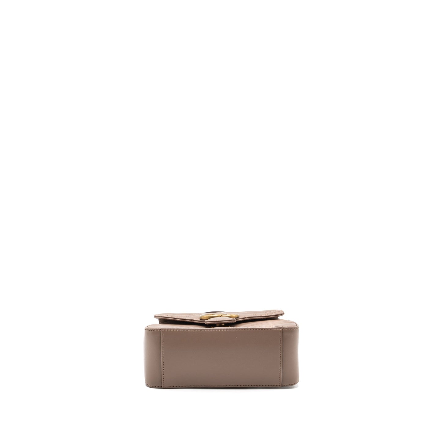 Gucci GG Marmont Mini Top Handle Bag Leather Dark Beige