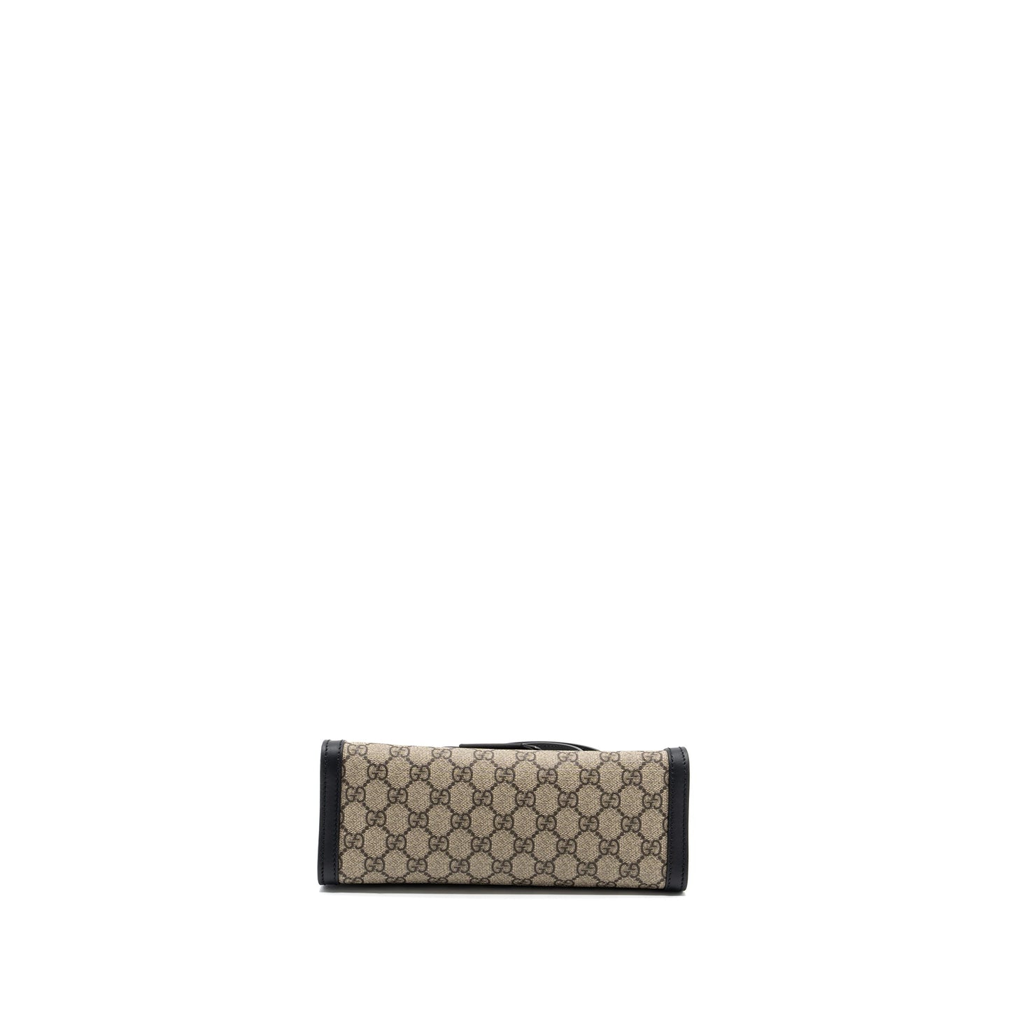 Gucci small GG padlock shoulder bag GG supreme canvas black