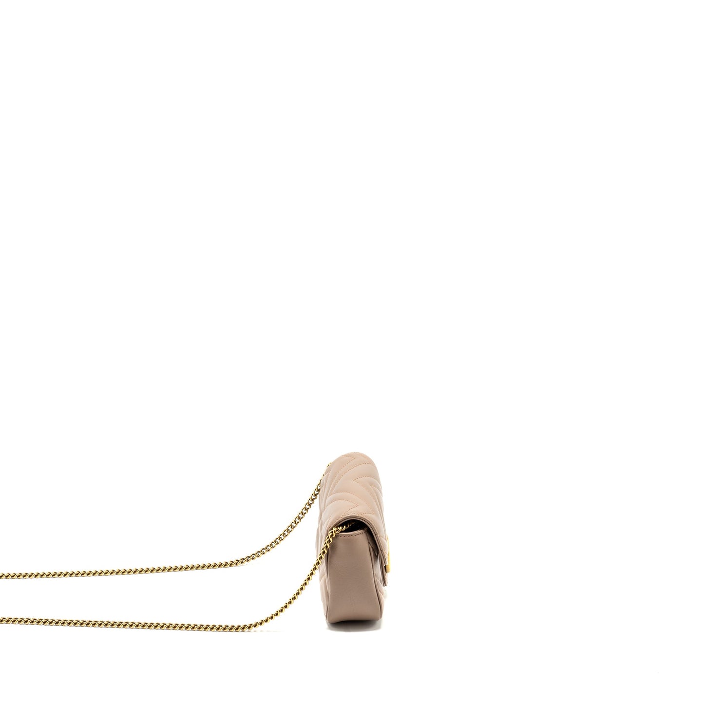 Gucci super mini GG marmont bag calfskin beige