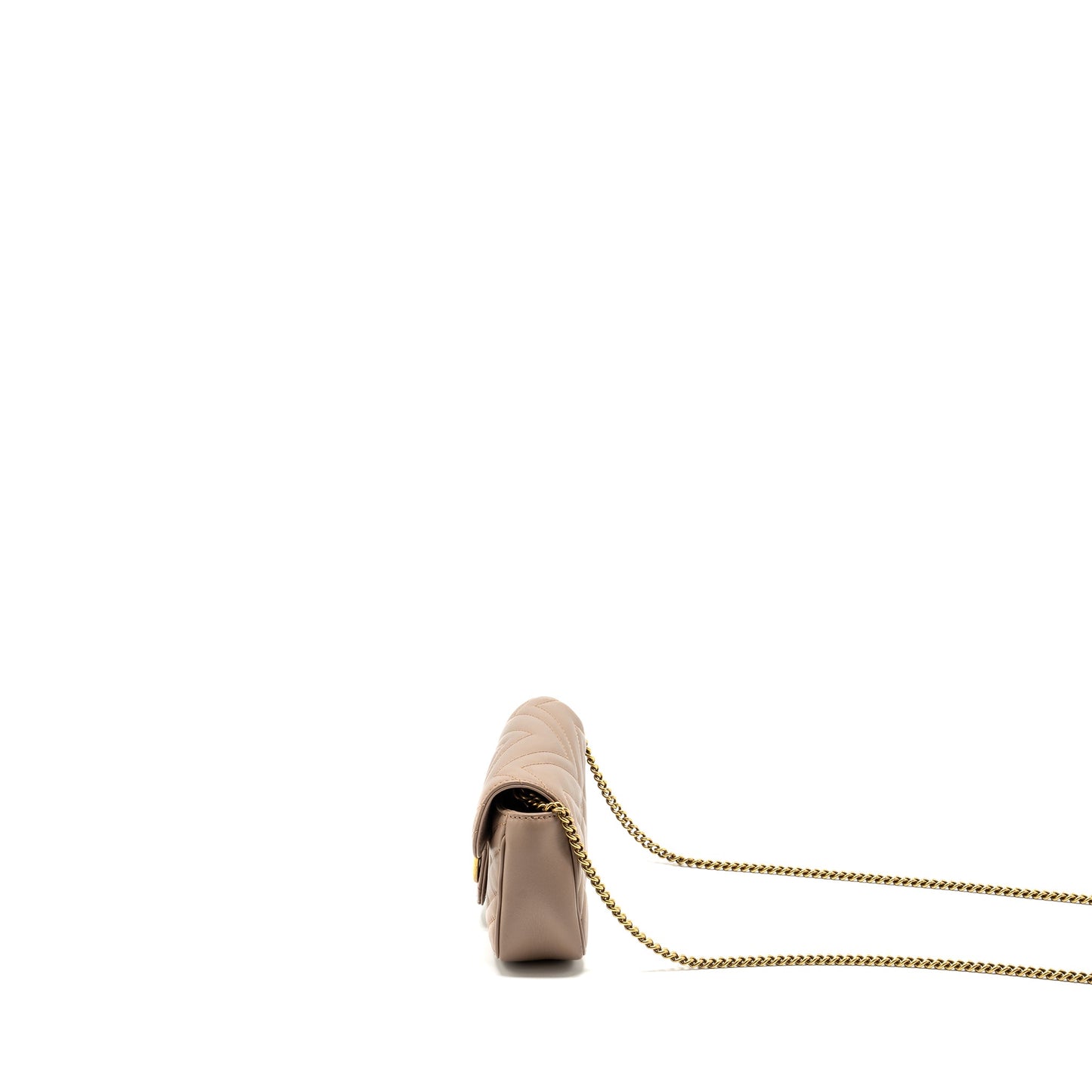 Gucci super mini GG marmont bag calfskin beige