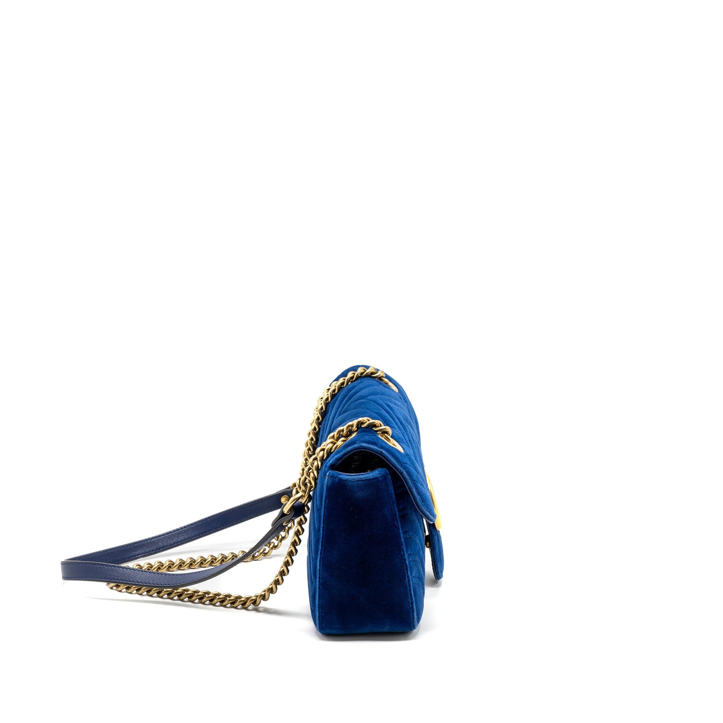 Gucci GG marmont shoulder bag velvet blue