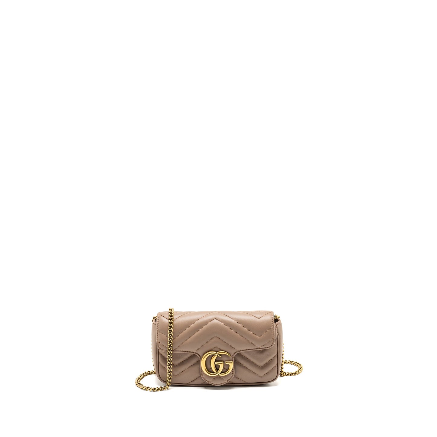 Gucci super mini GG marmont bag calfskin beige