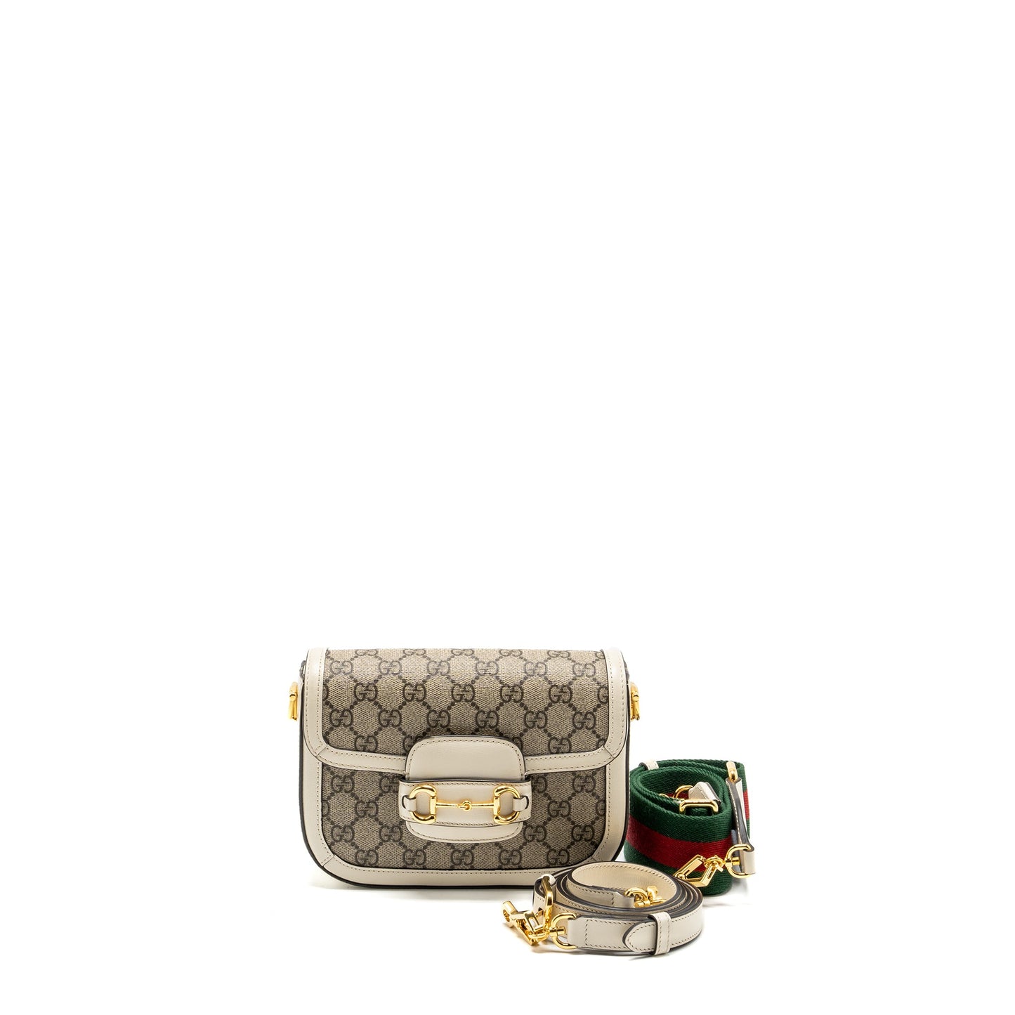 GUCCI Mini Hoursebit 1955 Bag GG Supreme Canvas/Leather