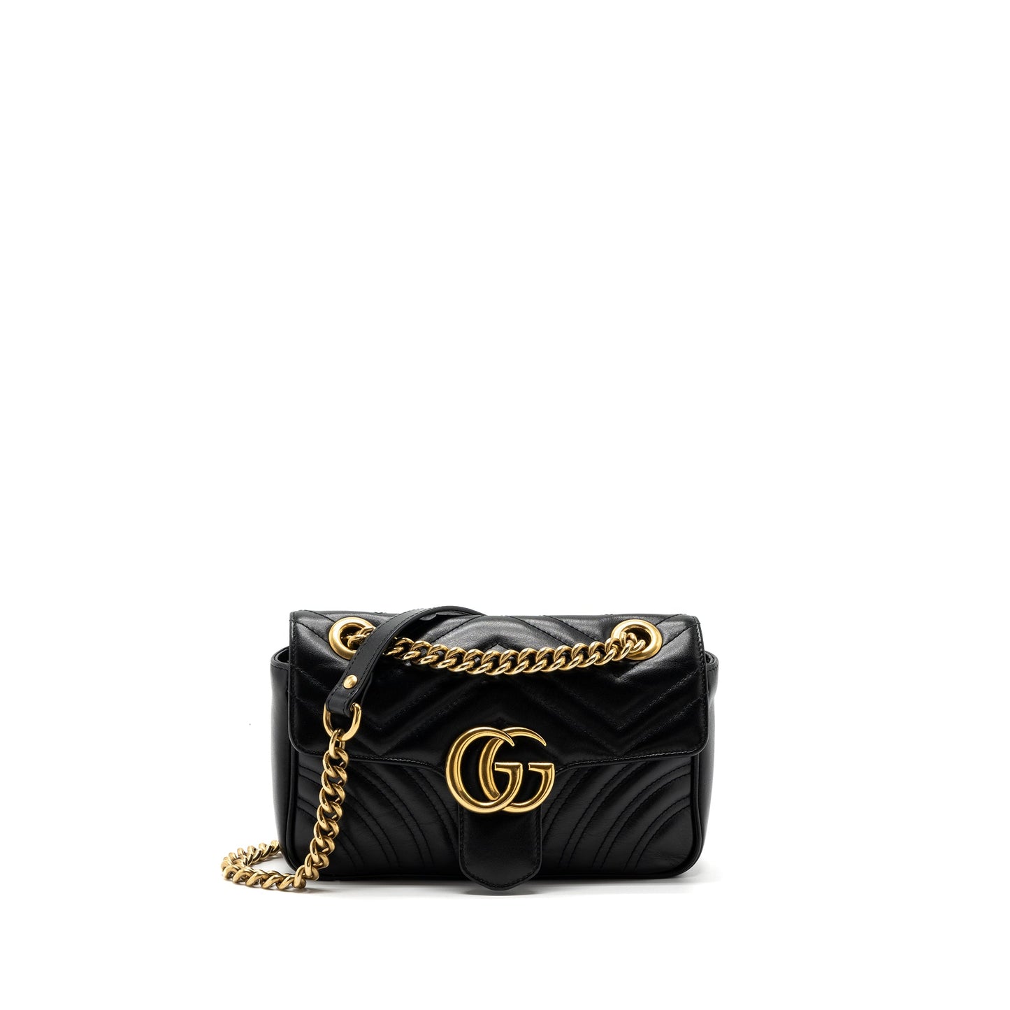 Gucci Mini GG Marmont Bag Calfskin Black Brushed
