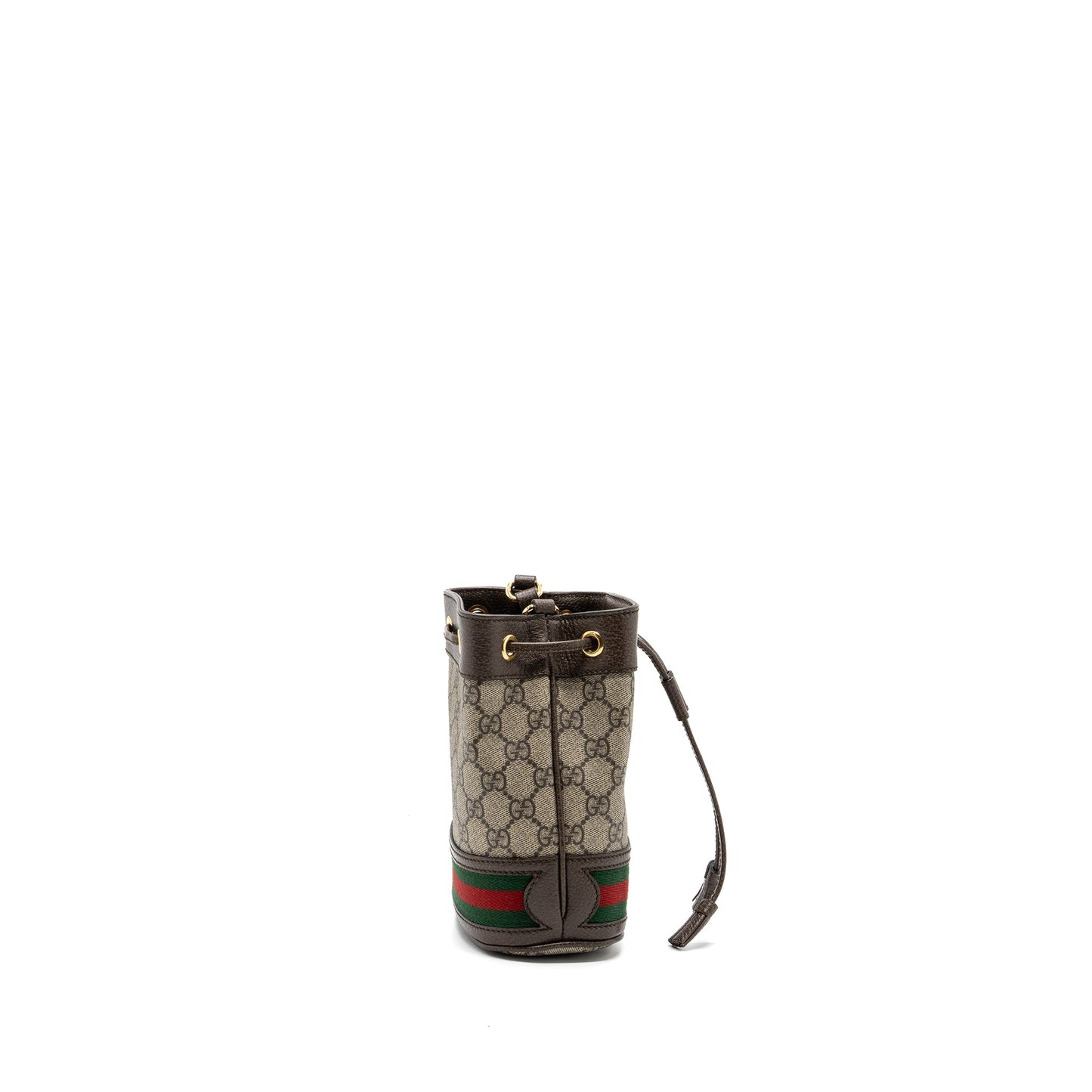 Gucci Ophidia Mini GG Bucket Bag Beige / Ebony GG Supreme Canvas
