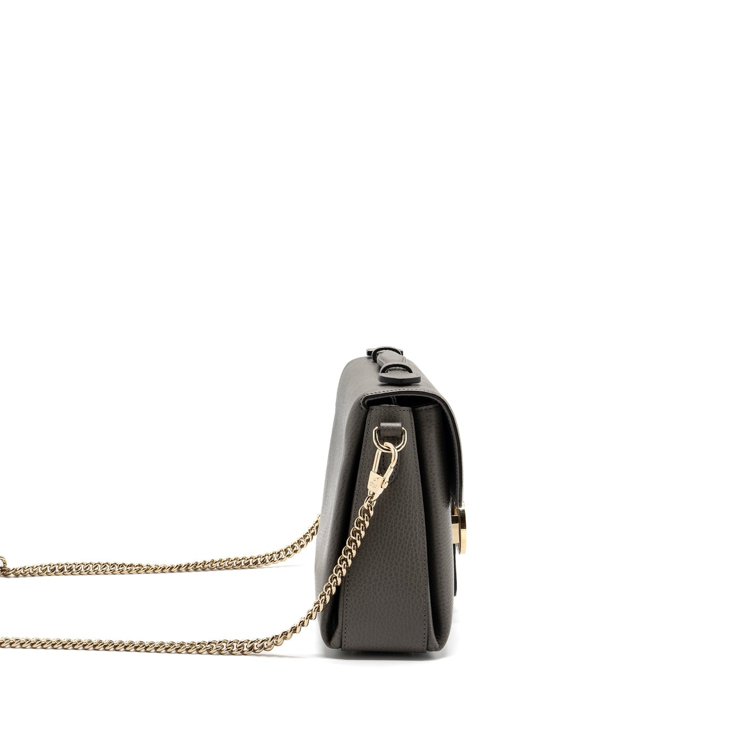 Gucci top handle messanger bag calfskin grey L