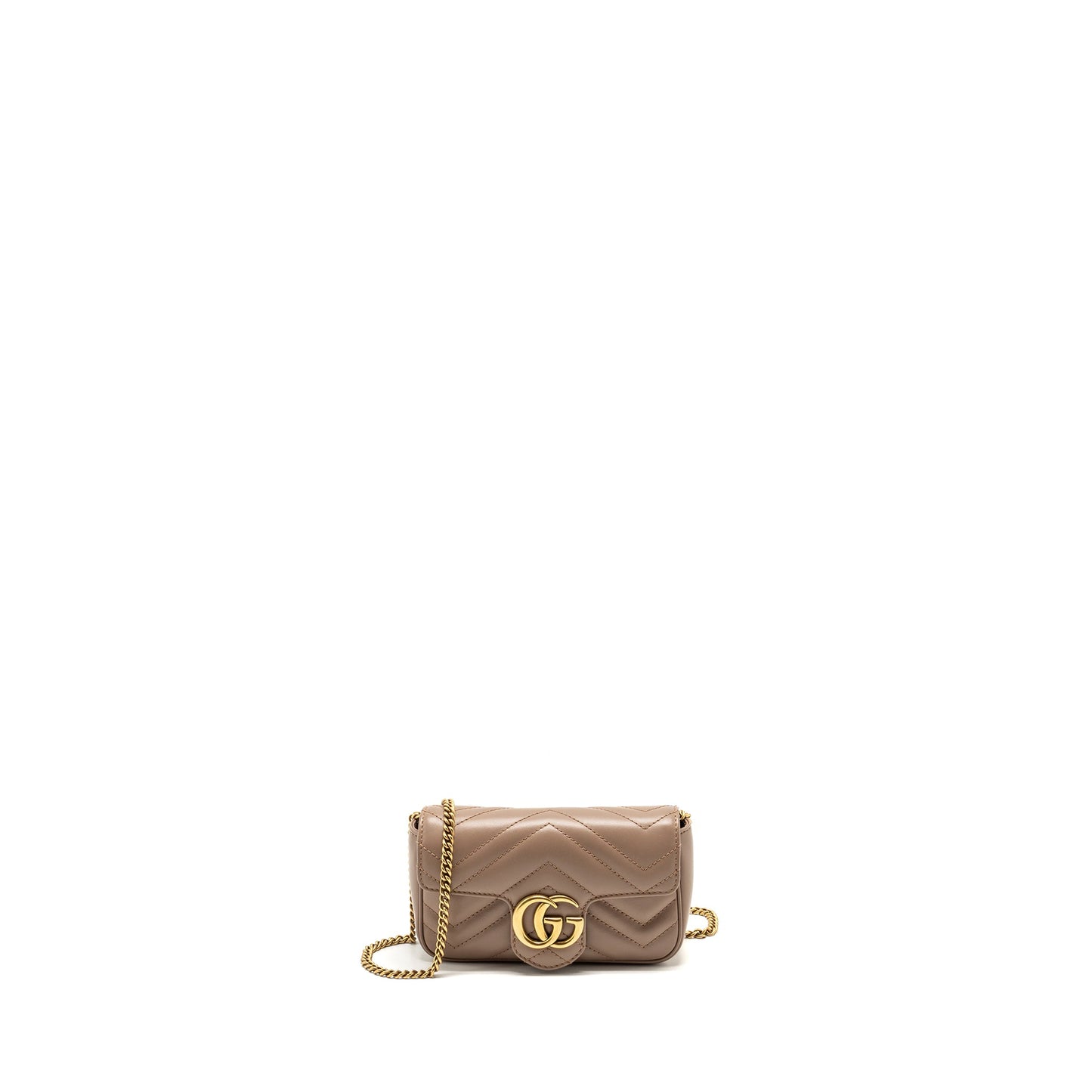 Gucci GG Marmont Super Mini Bag Calfskin Beige