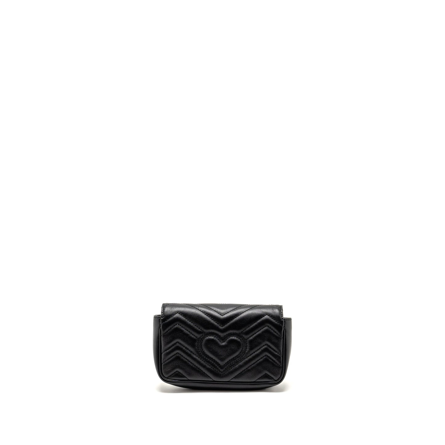 GUCCI Super Mini GG Marmont Calfskin Black