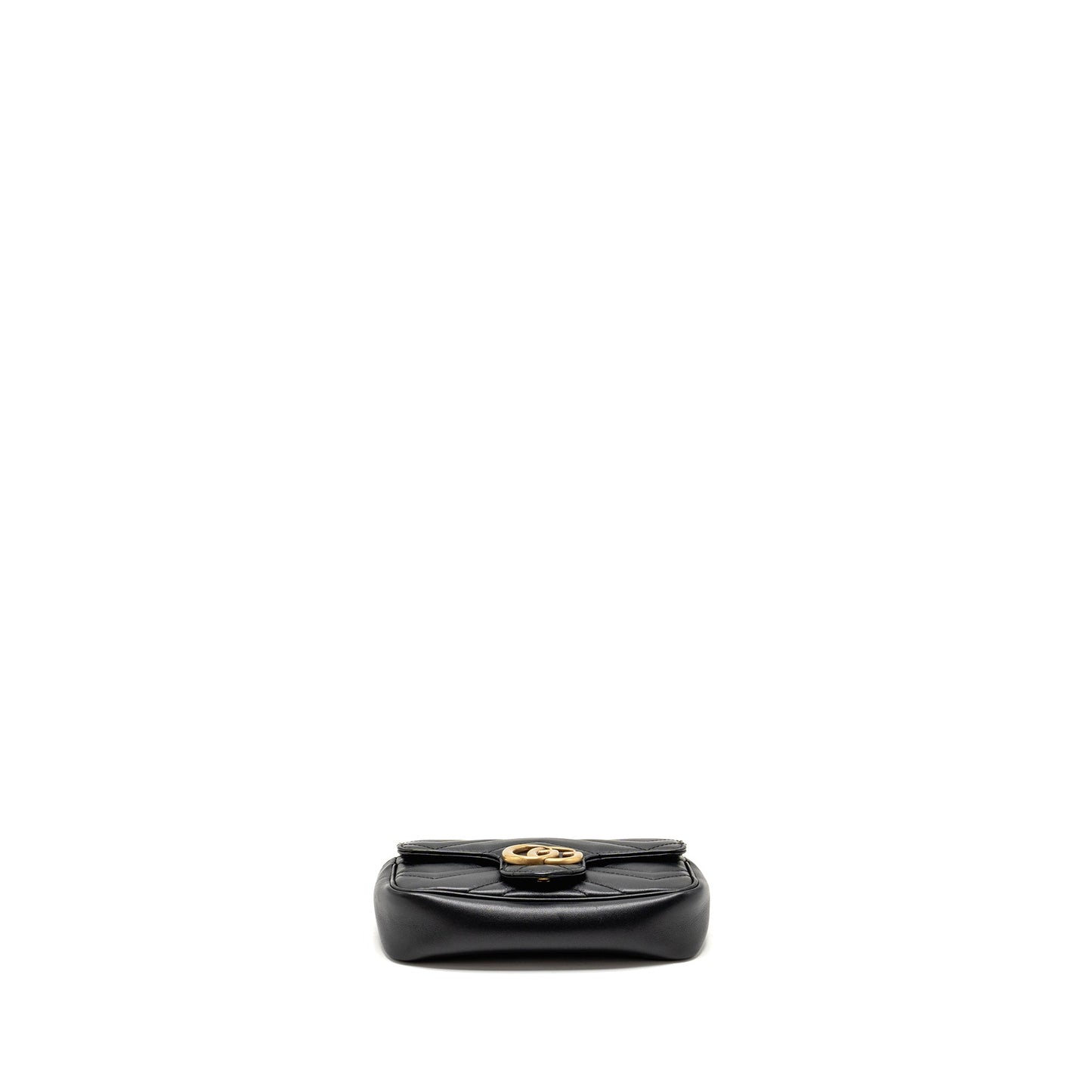 GUCCI Super Mini GG Marmont Calfskin Black