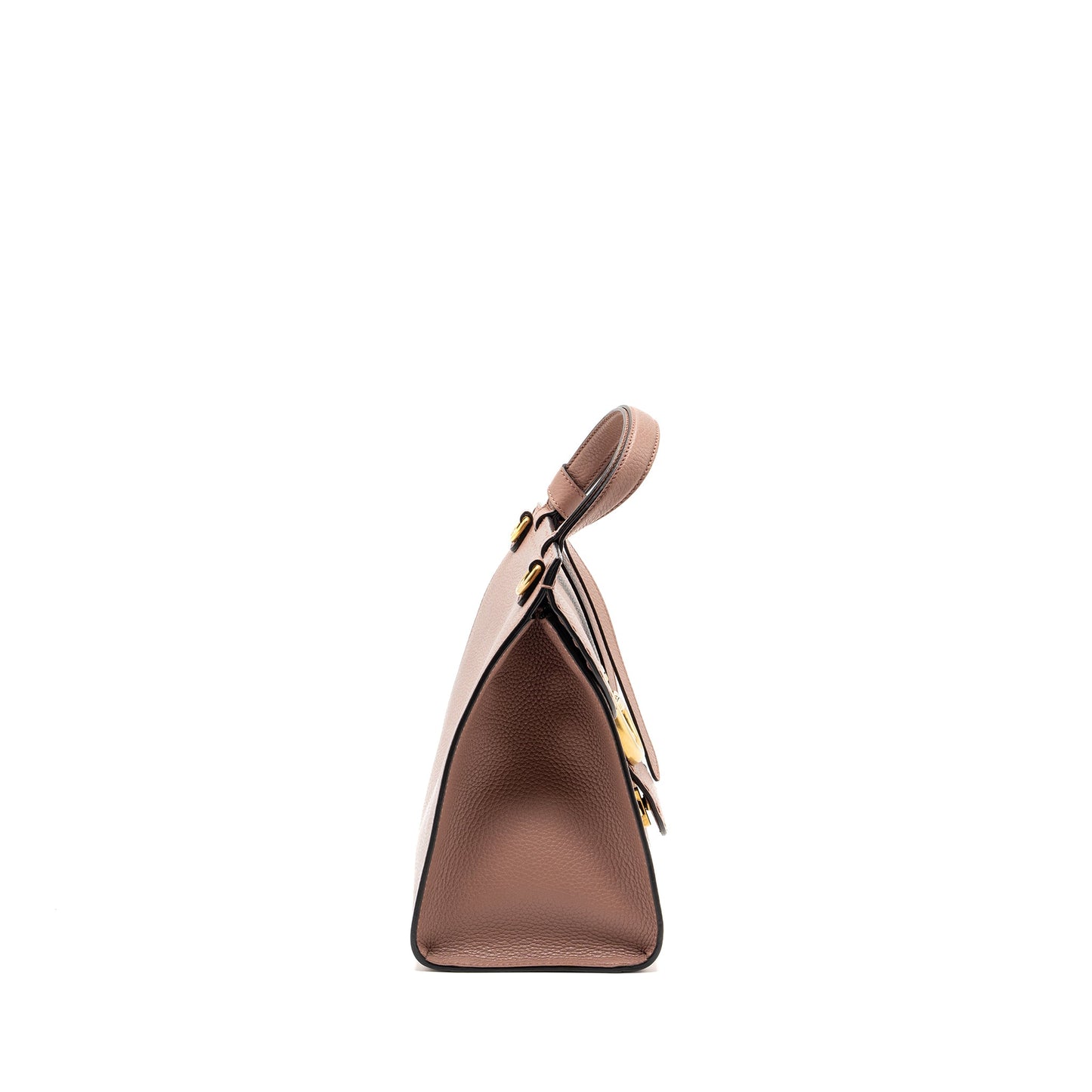 Gucci Top Handle Flap Bag Calfskin Dark Pink