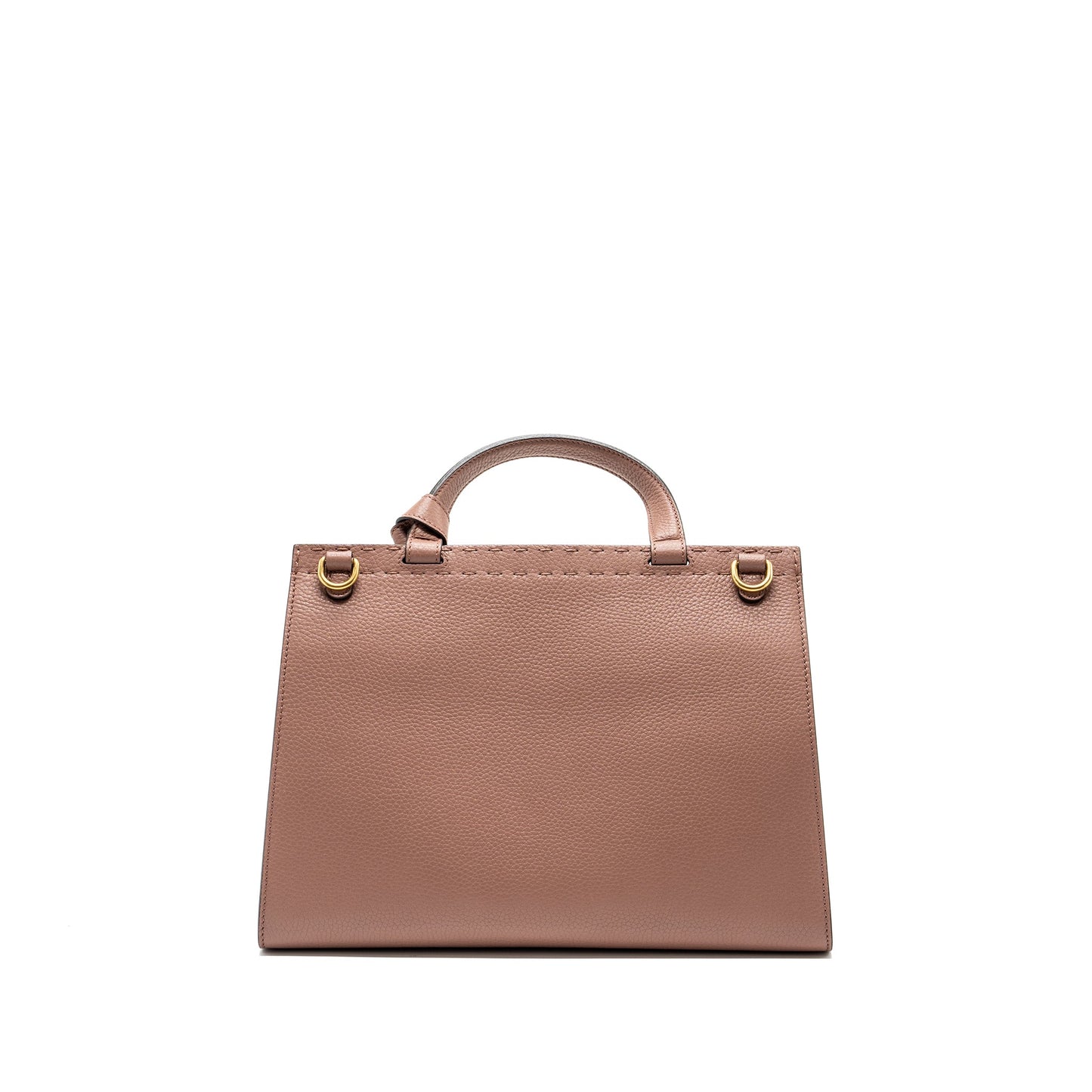 Gucci Top Handle Flap Bag Calfskin Dark Pink