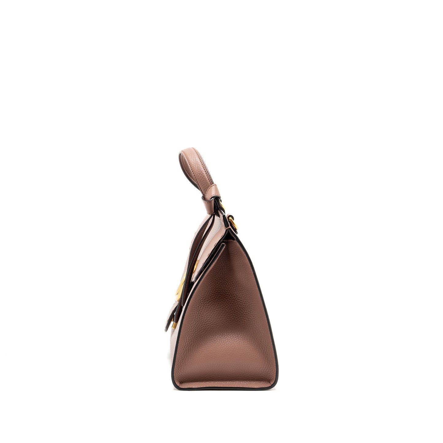 Gucci Top Handle Flap Bag Calfskin Dark Pink