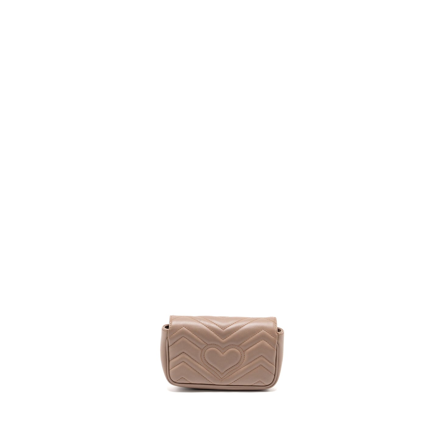 Gucci Super Mini GG Marmont Calfskin Beige