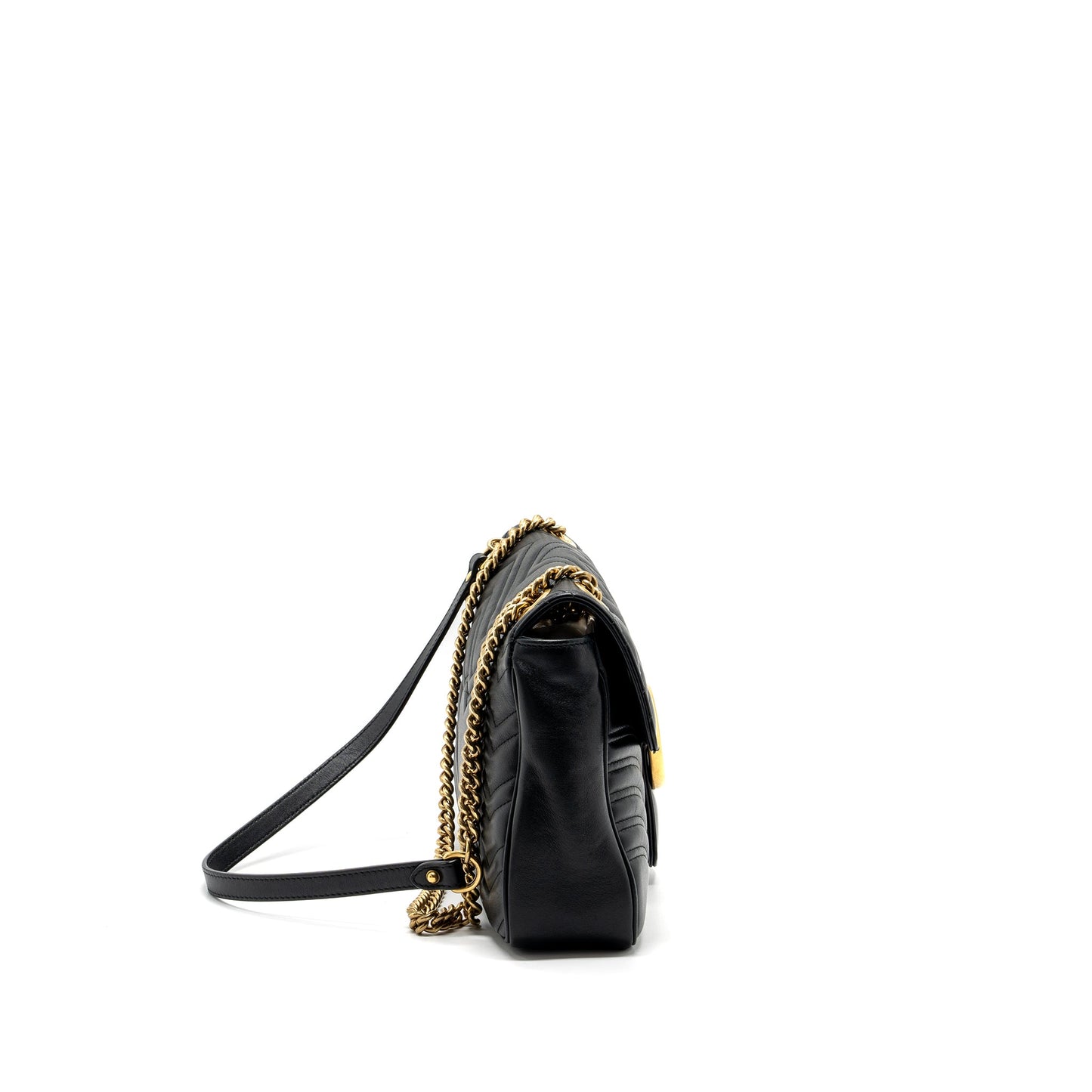 Gucci medium gg Marmont bag calfskin black
