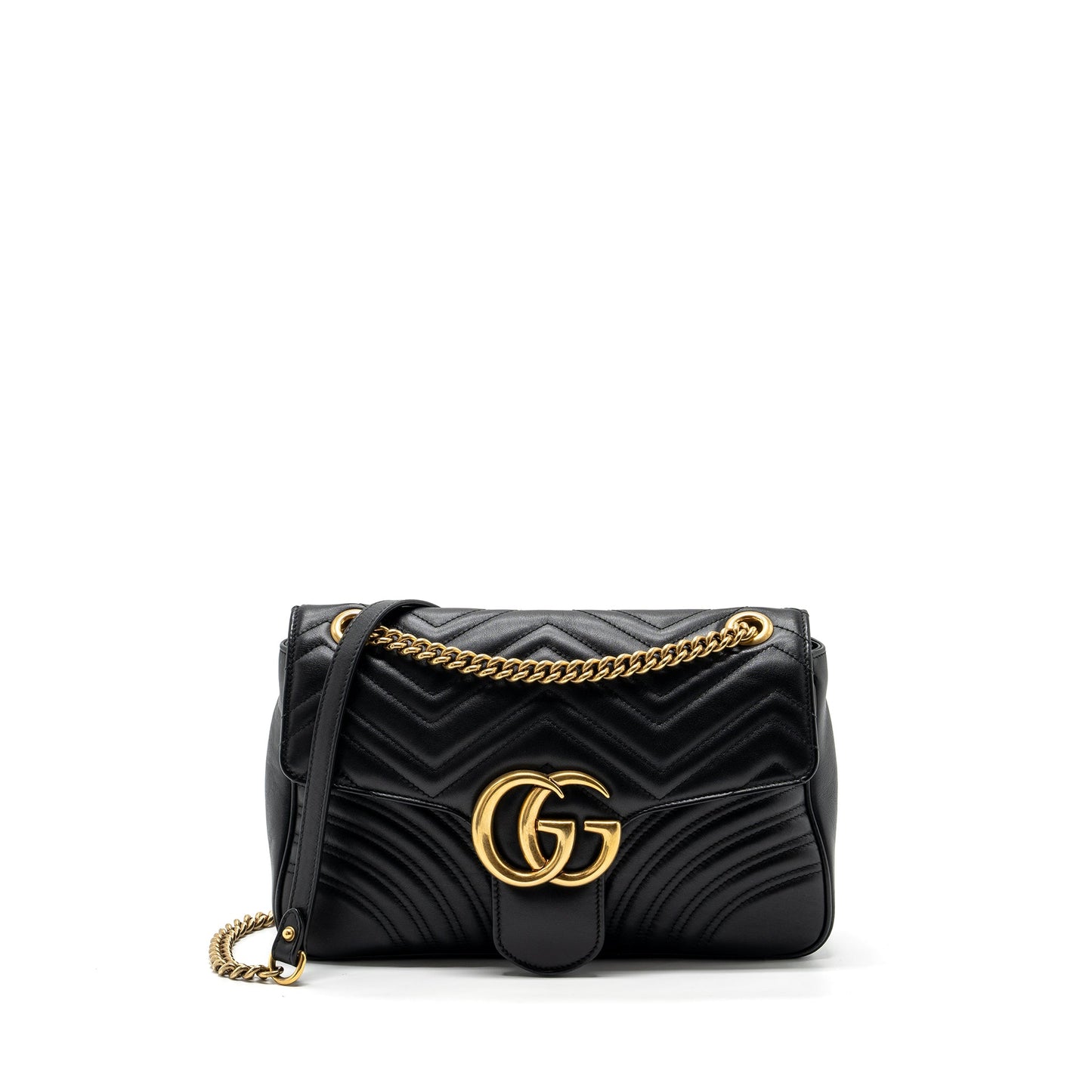 Gucci medium gg Marmont bag calfskin black