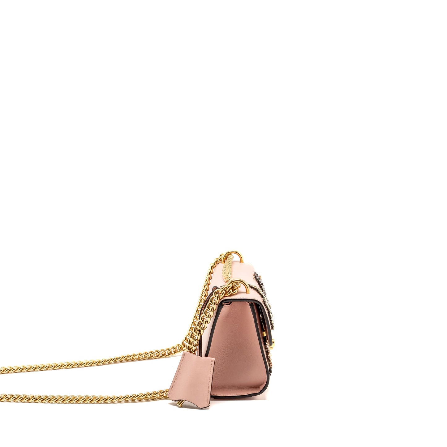 Gucci Padlock Chain Bag Crystal Stars Calfskin Pink