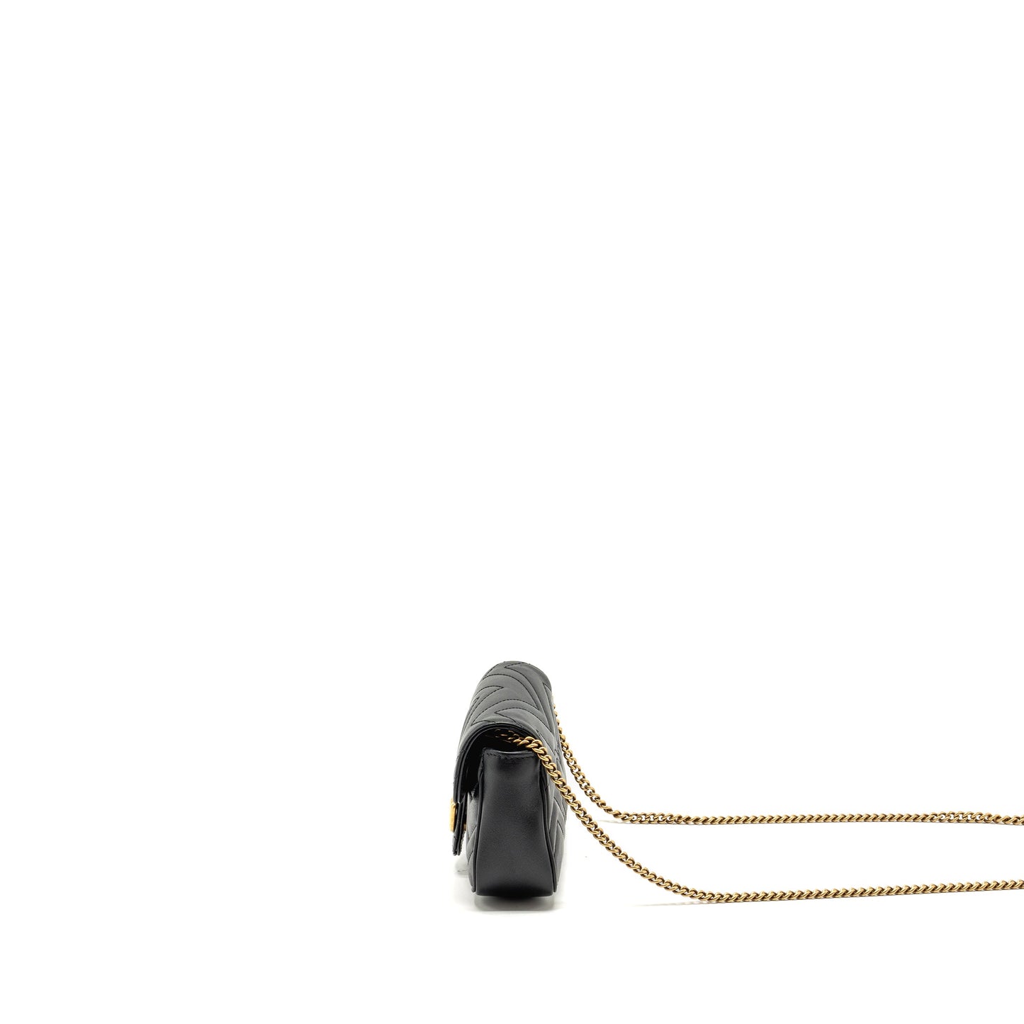 Gucci Super Mini GG Marmont Calfskin Black