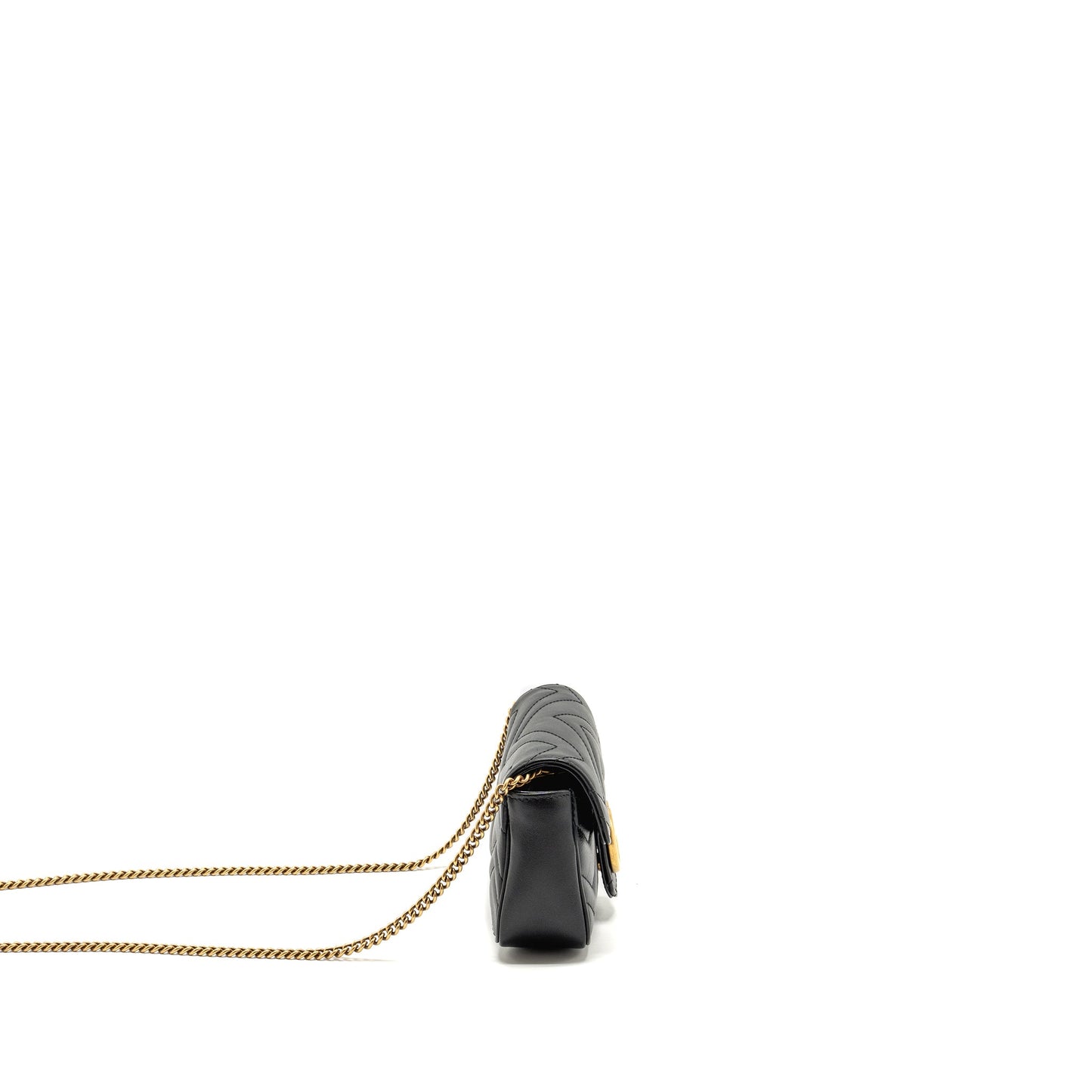 Gucci Super Mini GG Marmont Calfskin Black