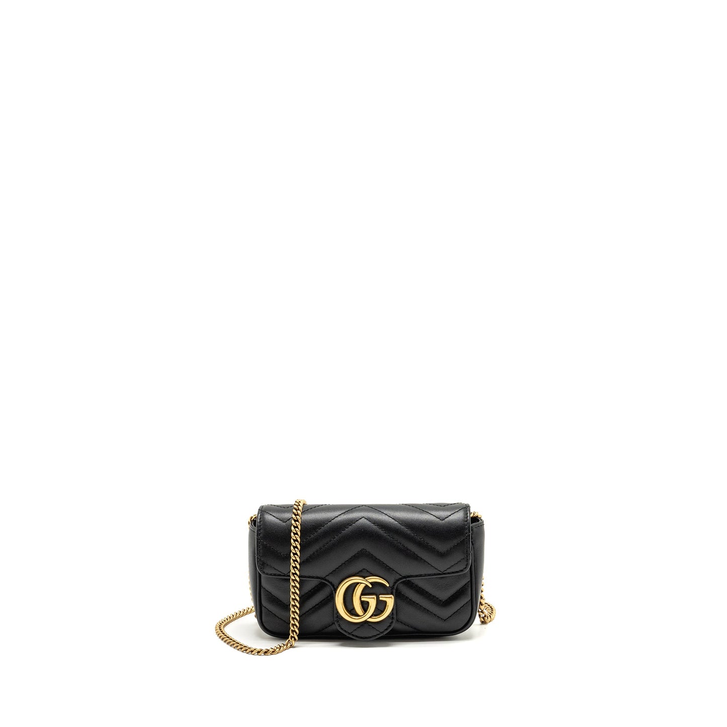 Gucci Super Mini GG Marmont Calfskin Black
