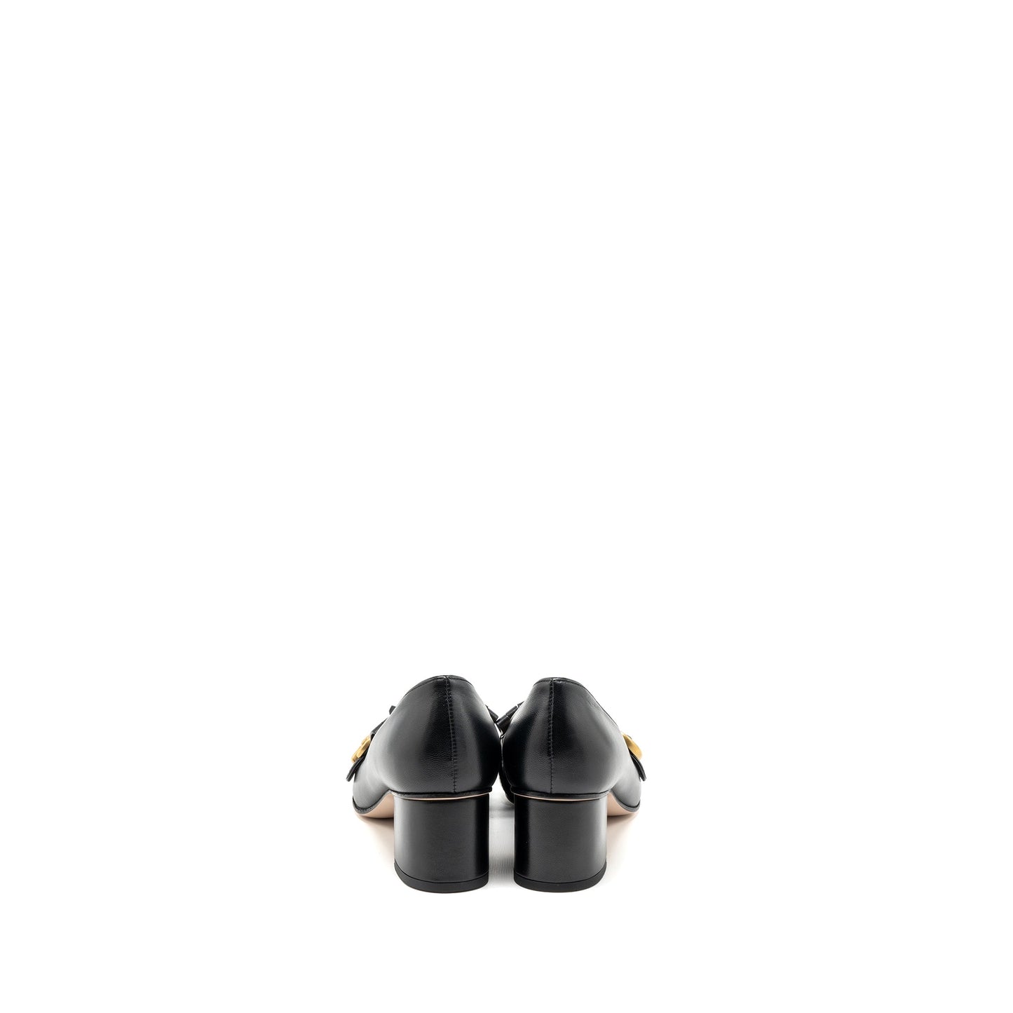 Gucci size 38 marmont loafer pumps calfskin black