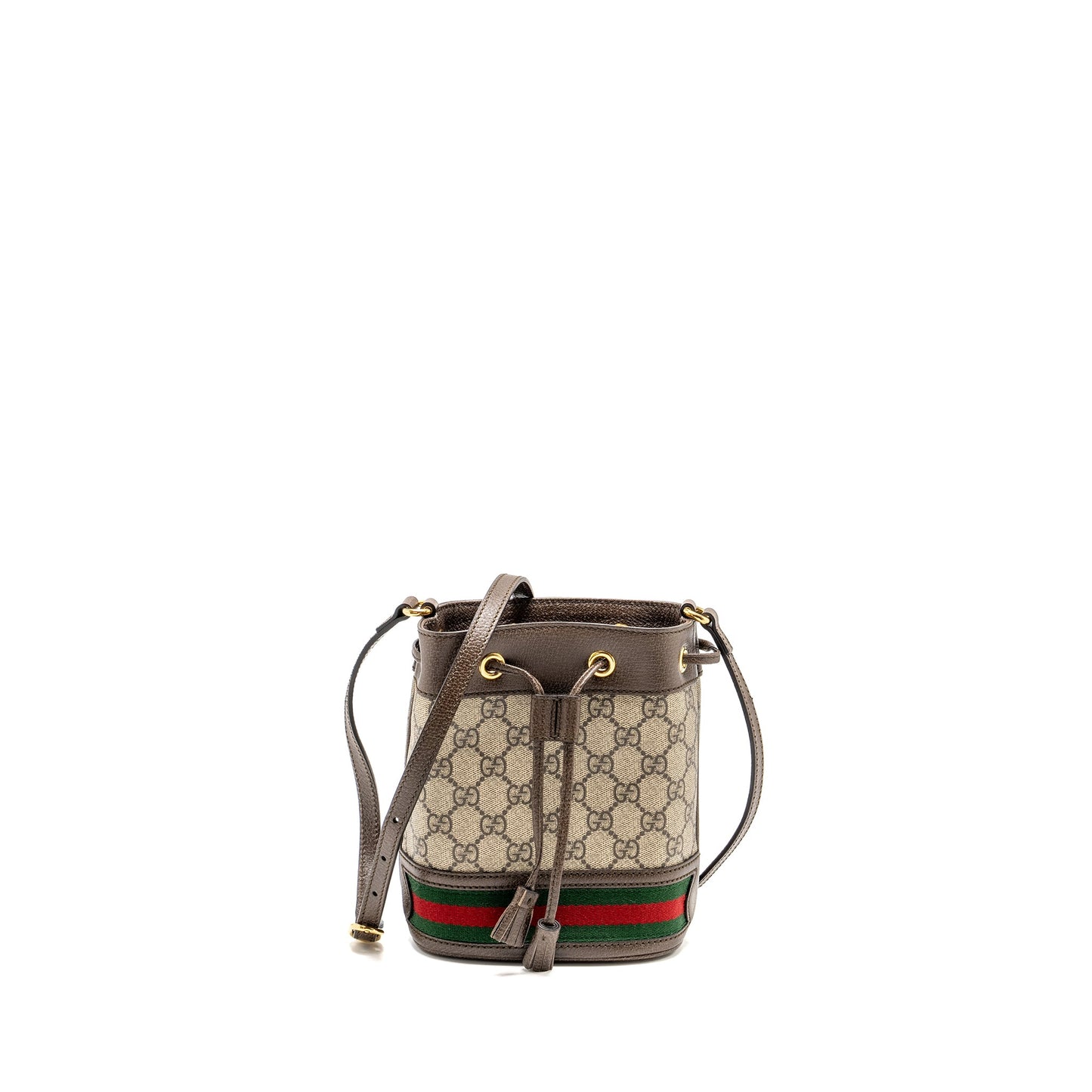 Gucci Ophidia mini Bucket Bag GG Supreme Canvas Beige / Ebony