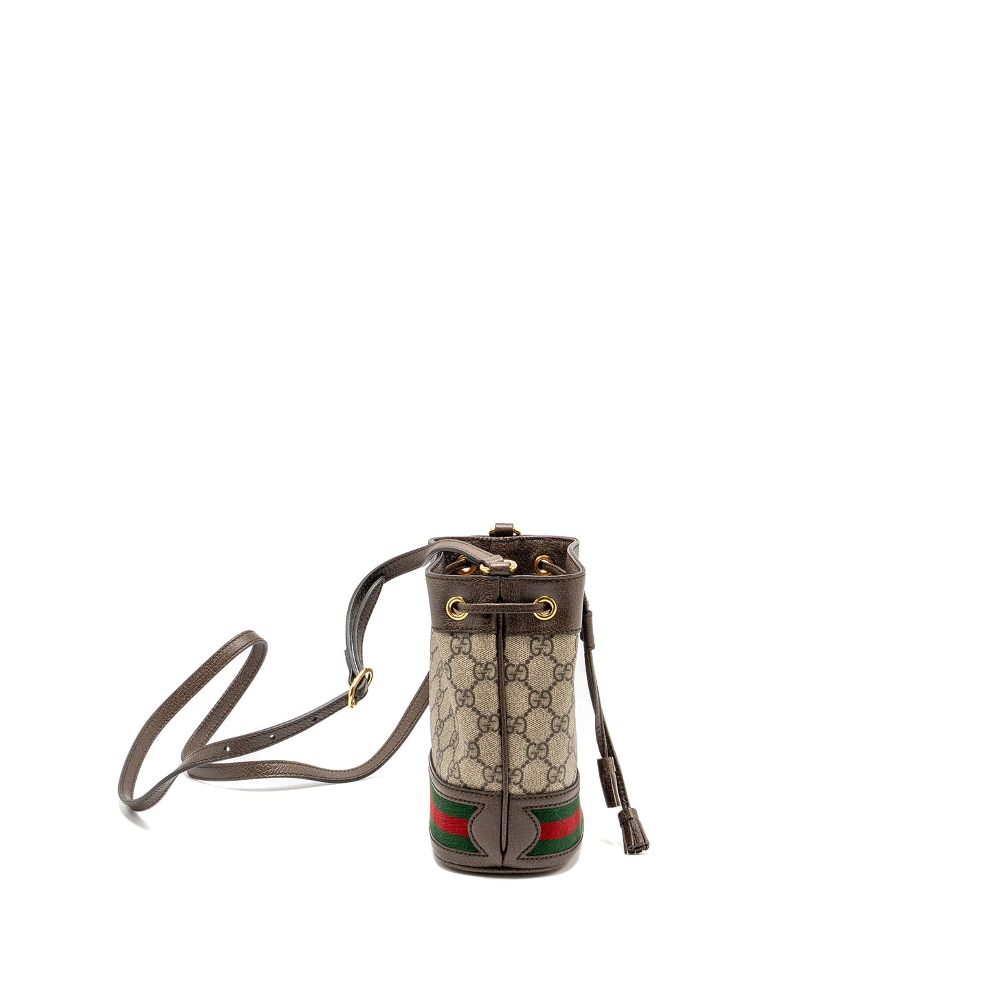 Gucci Ophidia mini Bucket Bag GG Supreme Canvas Beige / Ebony