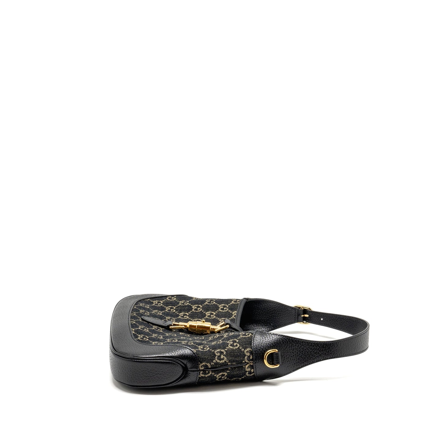 Gucci Jackie 1961 Small Shoulder Bag Denim/Leather Black