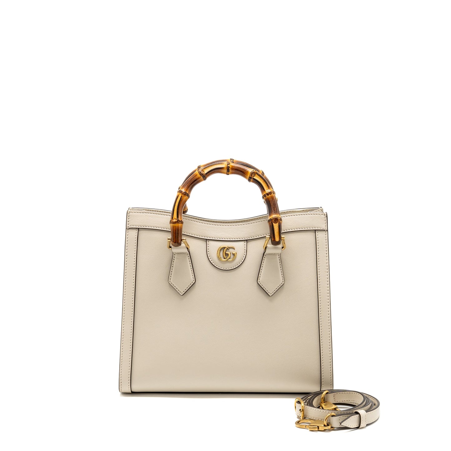 Gucci Small Diana Tote Bag Calfskin White