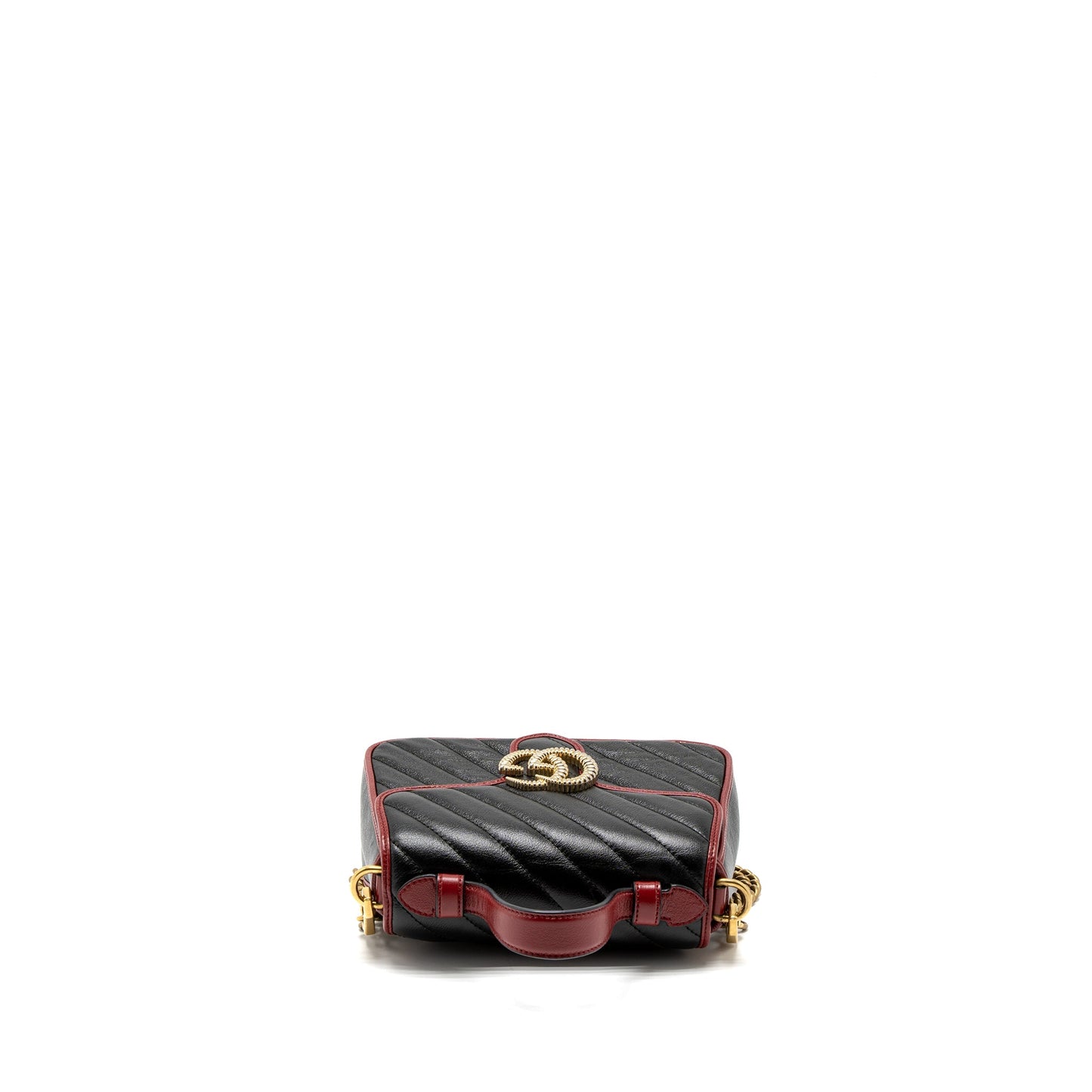 Gucci GG Marmont Mini Top Handle Bag Calfskin Black/Red