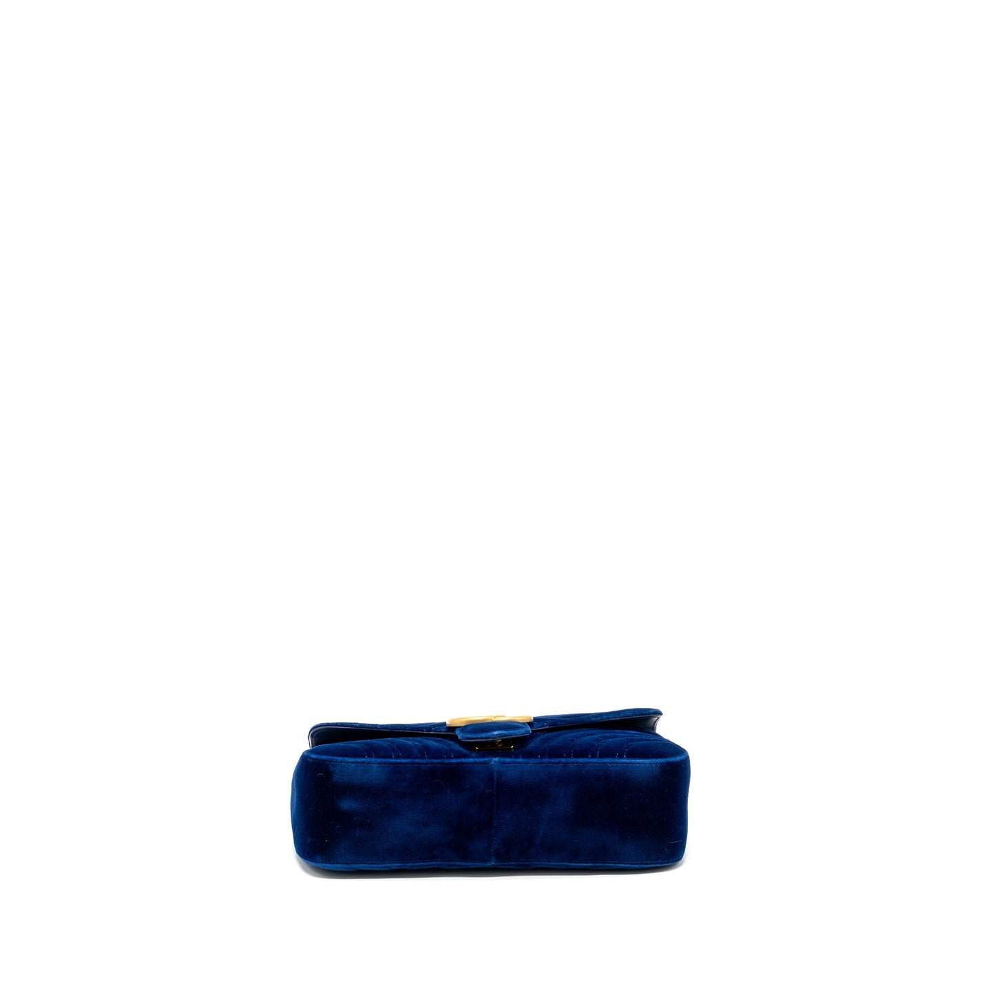 Gucci Small GG Marmont Shoulder Bag Velvet Blue