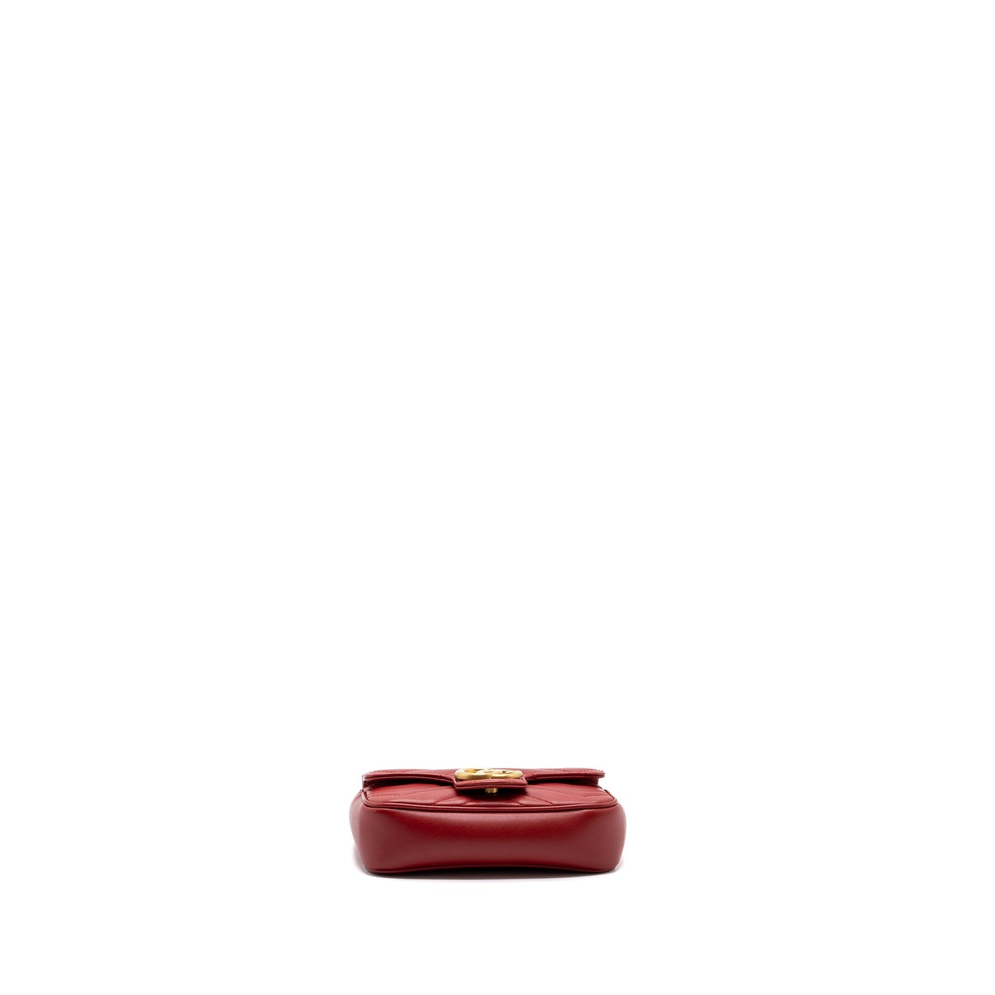 Gucci Marmont super mini matelass� chevron Calfskin red