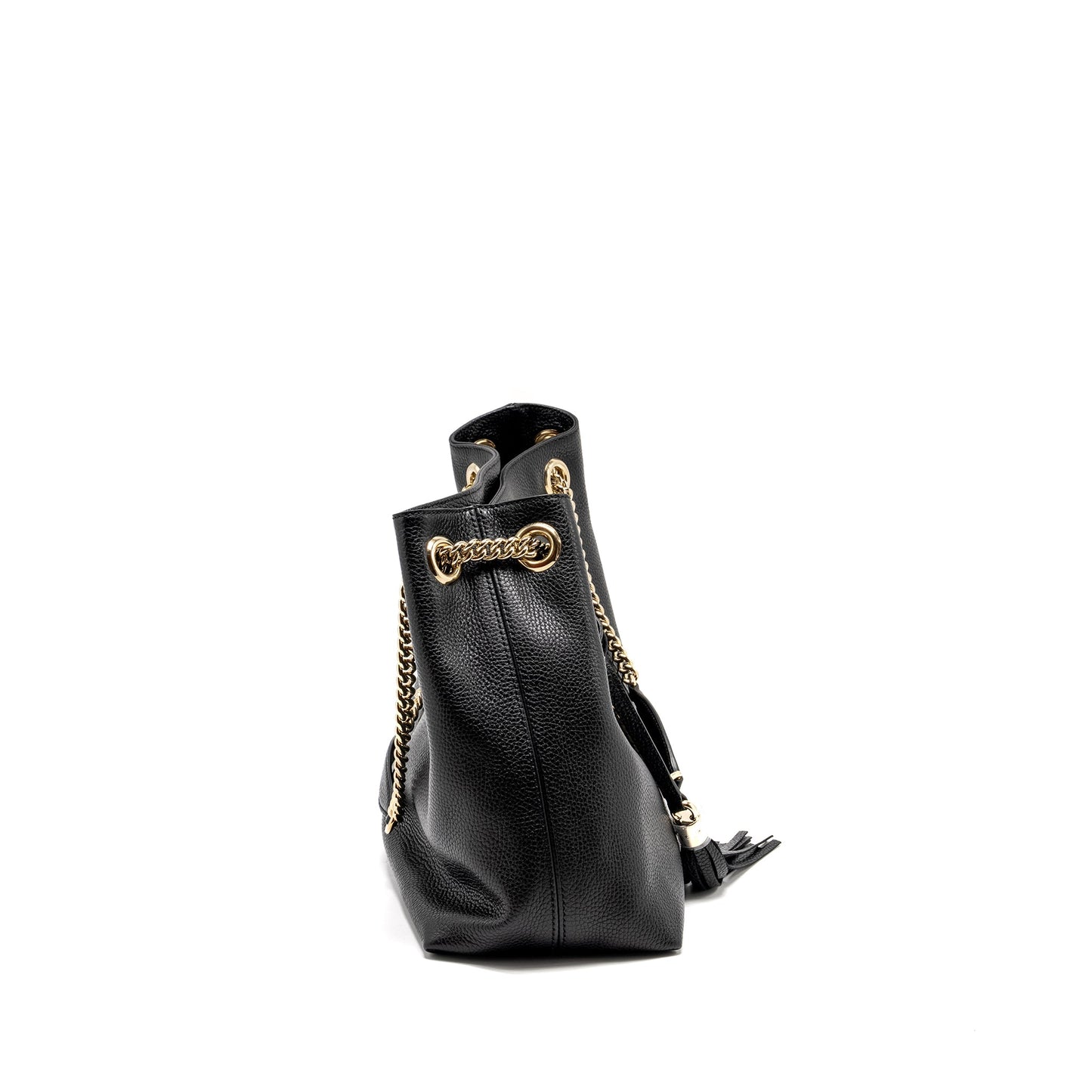 Gucci Interlocking G Soho Tote Bag Calfskin Black