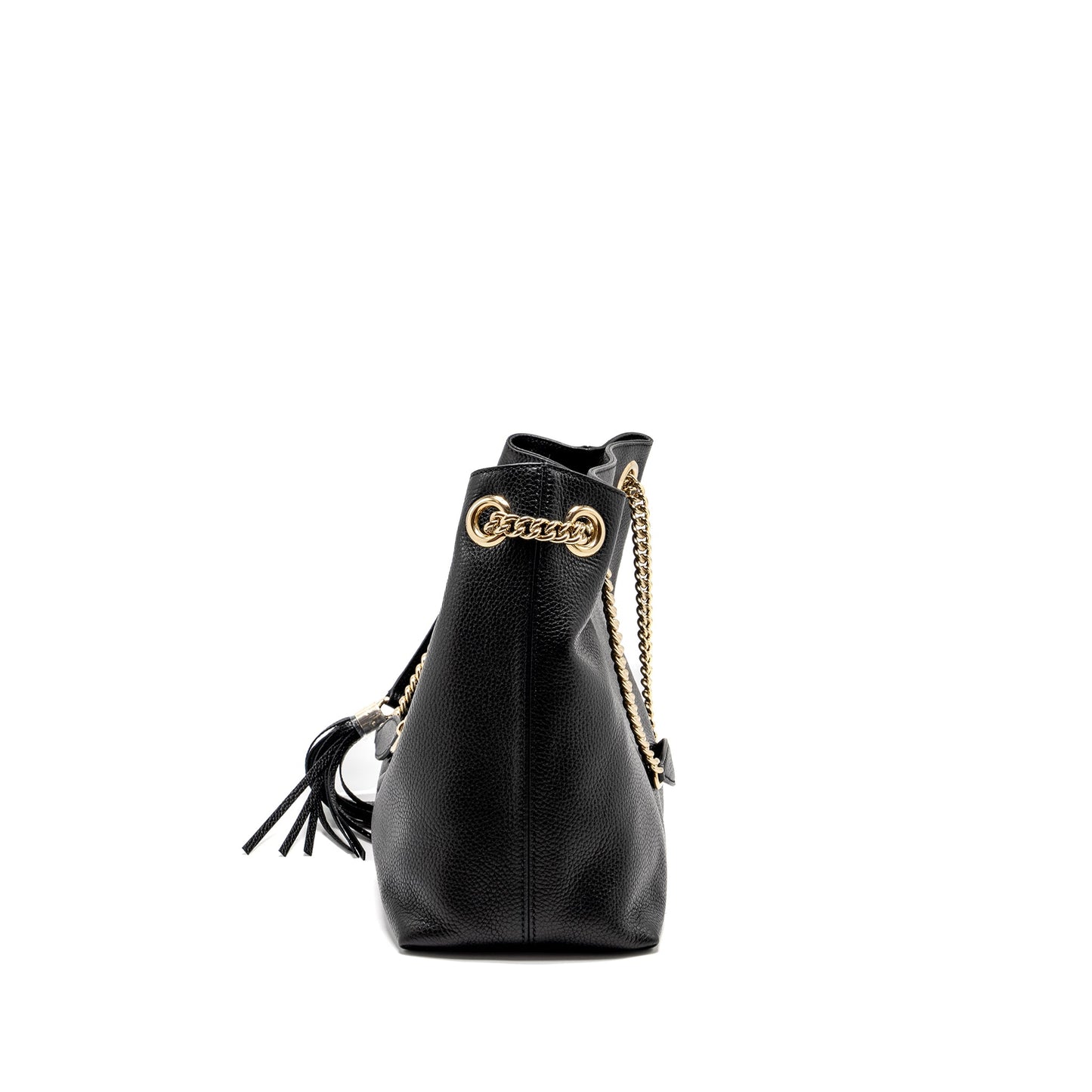 Gucci Interlocking G Soho Tote Bag Calfskin Black