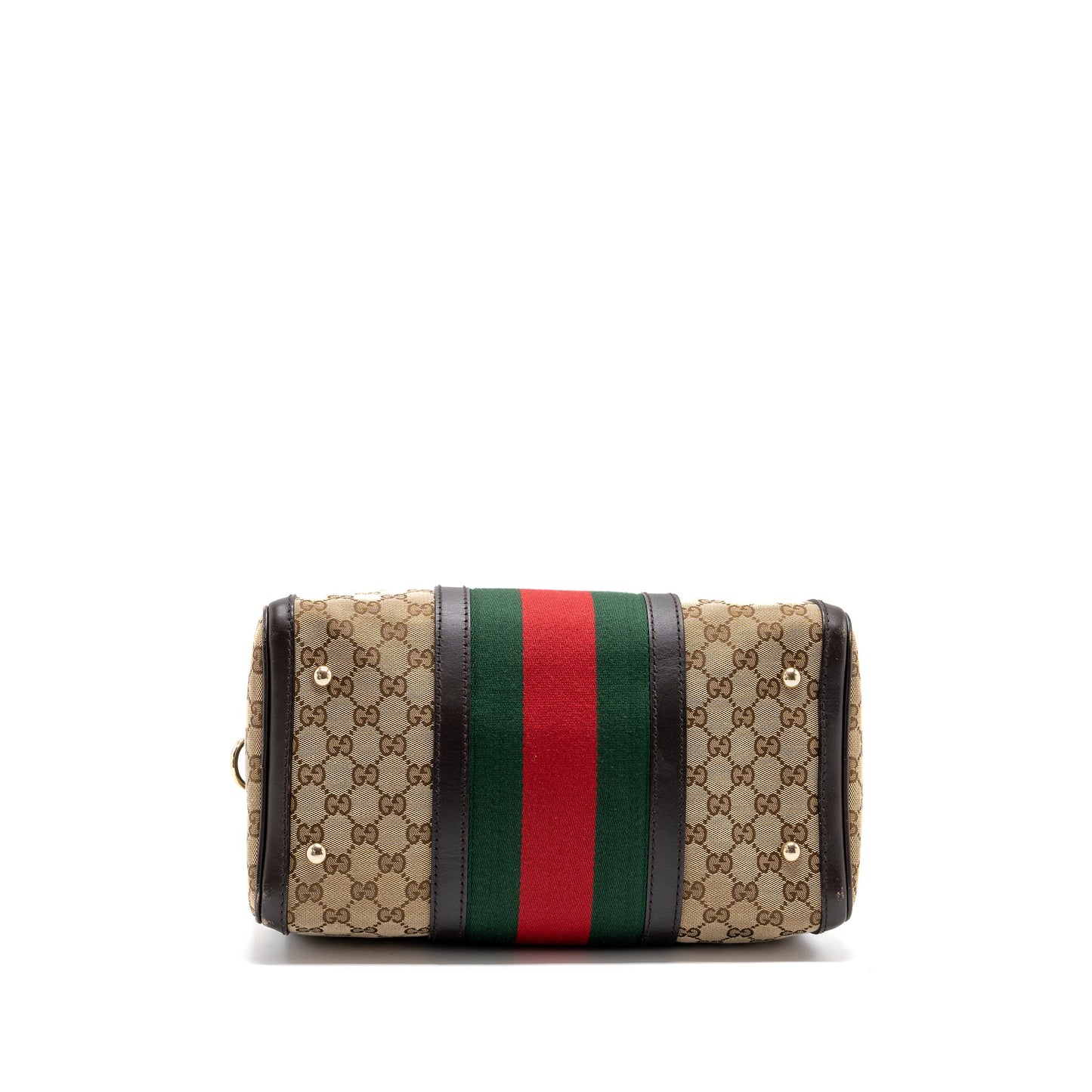 Gucci Boston Bag GG Supreme Canvas brown L