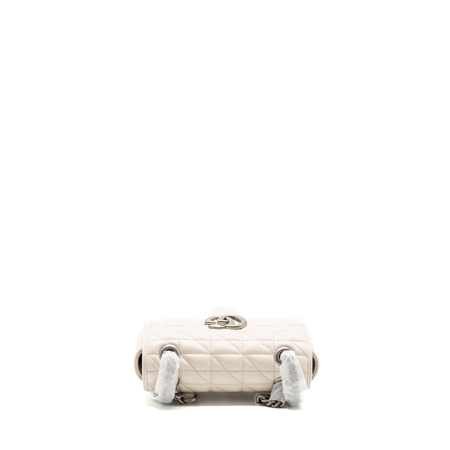 Gucci mini marmont calfskin leather cream SHW