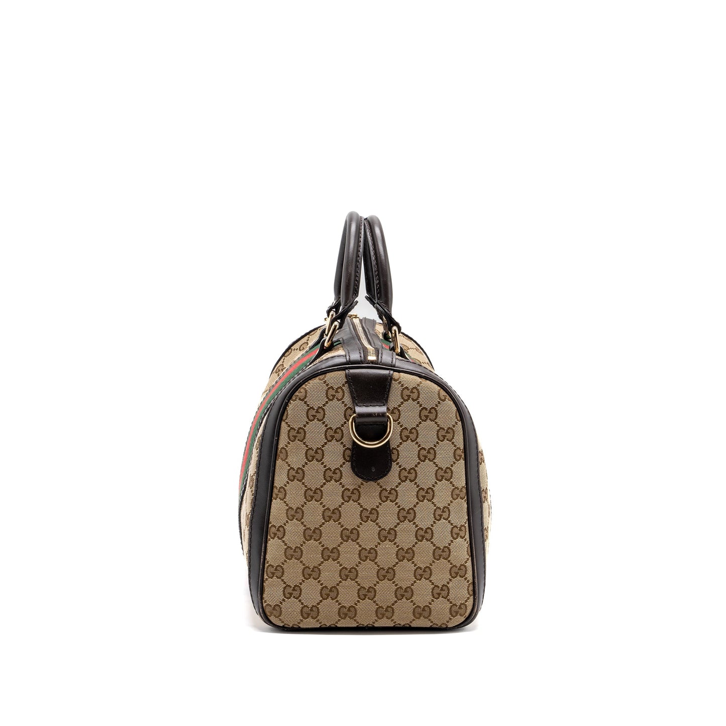 Gucci Boston Bag GG Supreme Canvas brown L