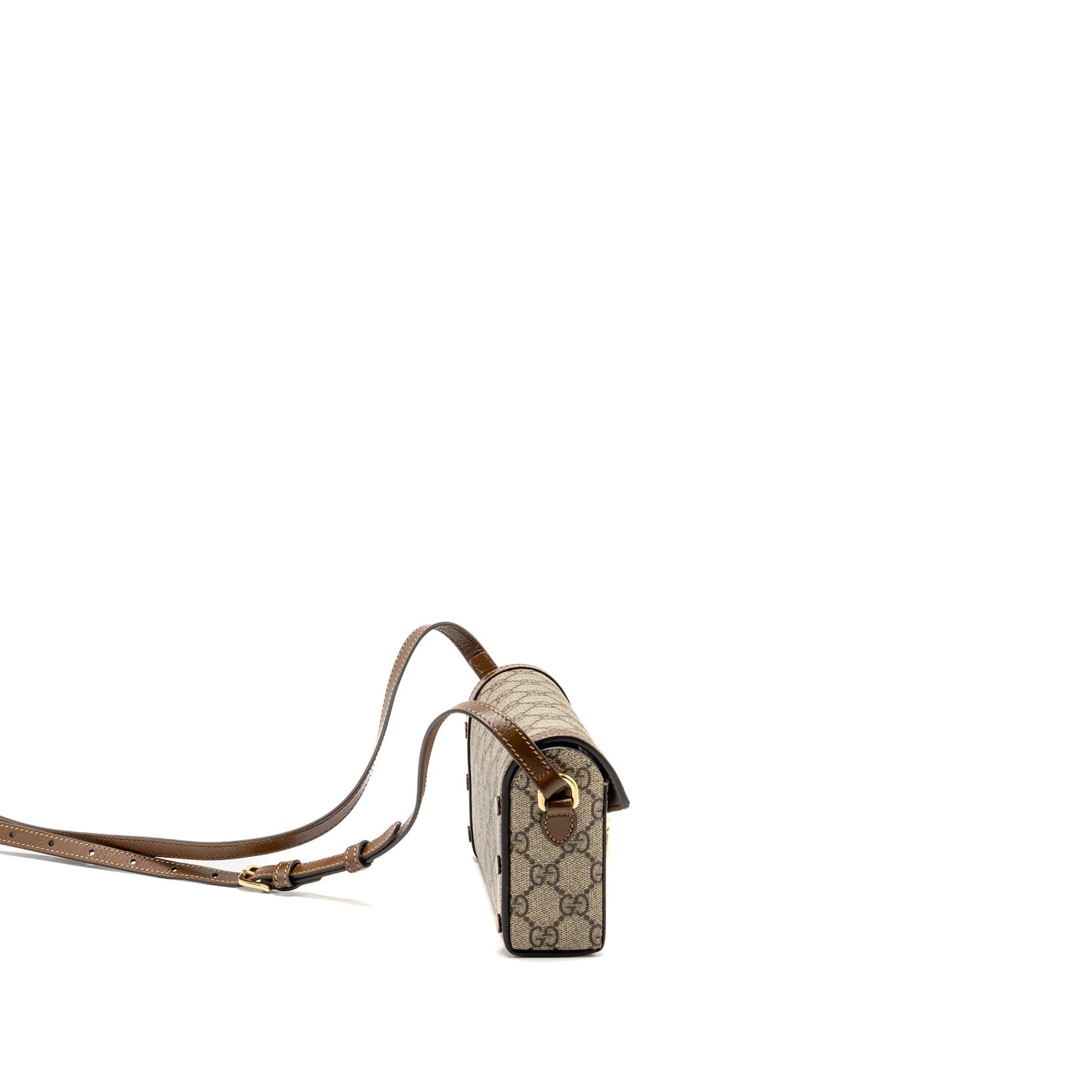 Gucci Horsebit 1955 Mini Bag GG Supreme Canvas Beige/Dark Brown