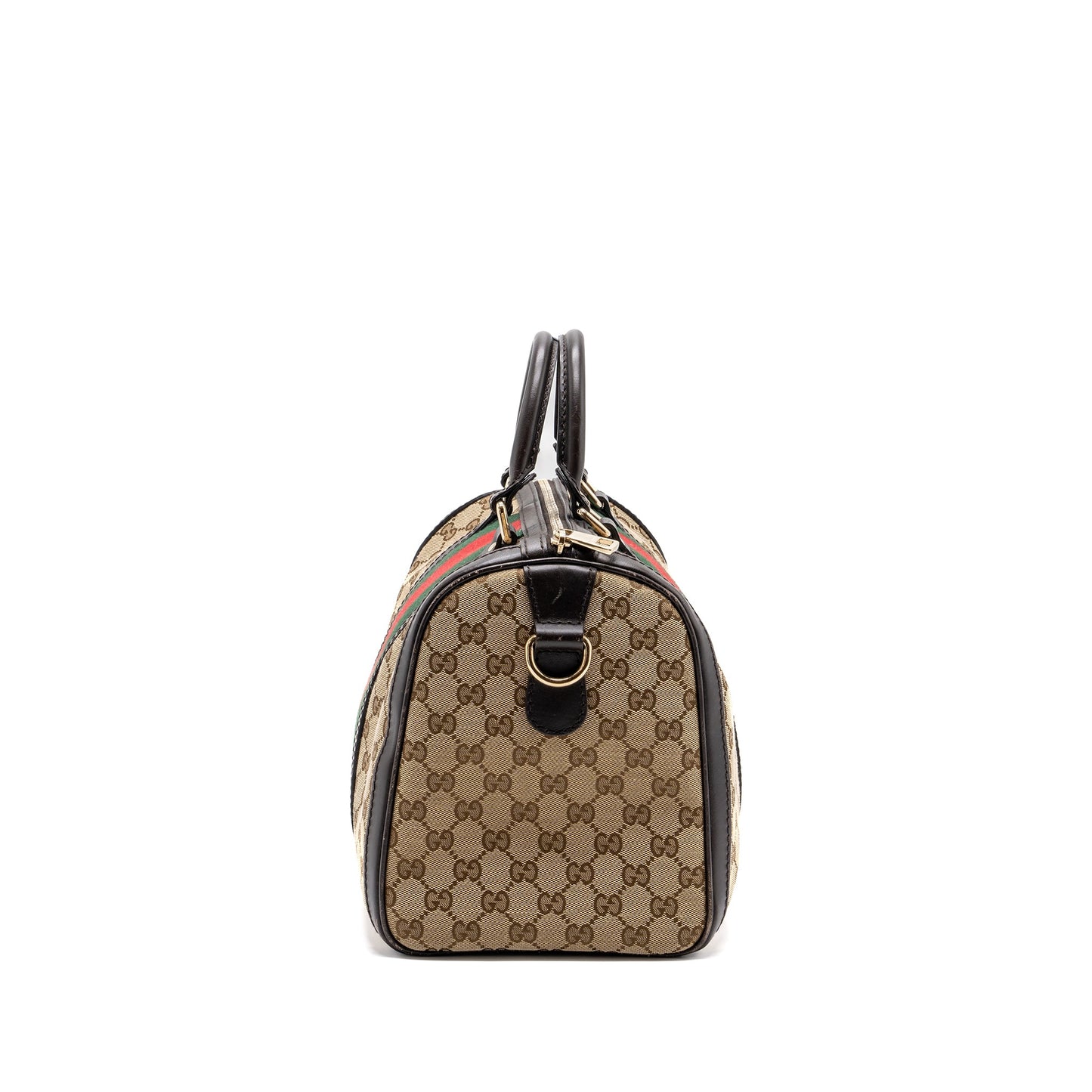 Gucci Boston Bag GG Supreme Canvas brown L
