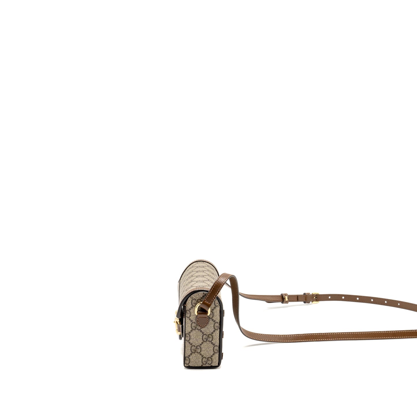 Gucci Horsebit 1955 Mini Bag GG Supreme Canvas Beige/Dark Brown