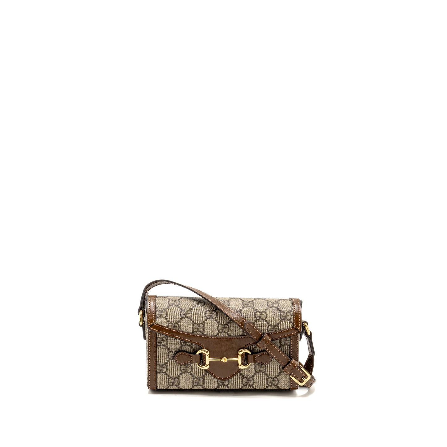Gucci Horsebit 1955 Mini Bag GG Supreme Canvas Beige/Dark Brown