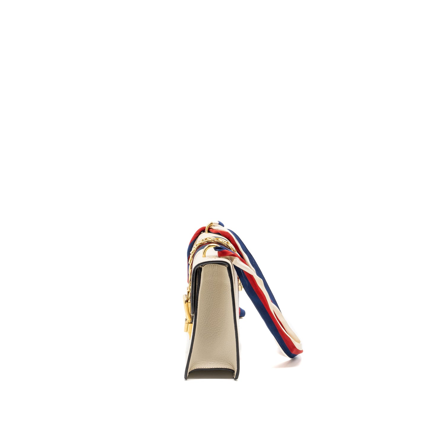 Gucci Small Sylvia Bag Bee and Star Printed Calfskin White