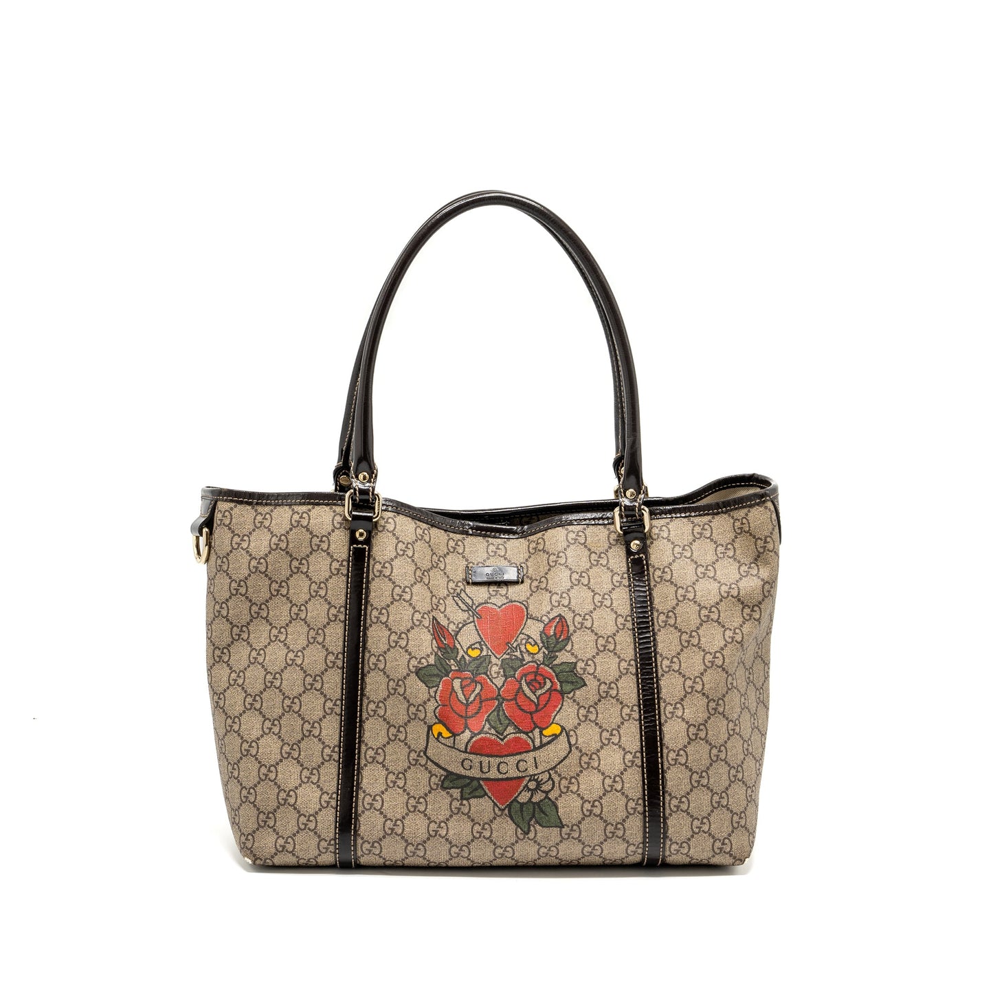 Gucci top handle tote bag gg supreme canvas