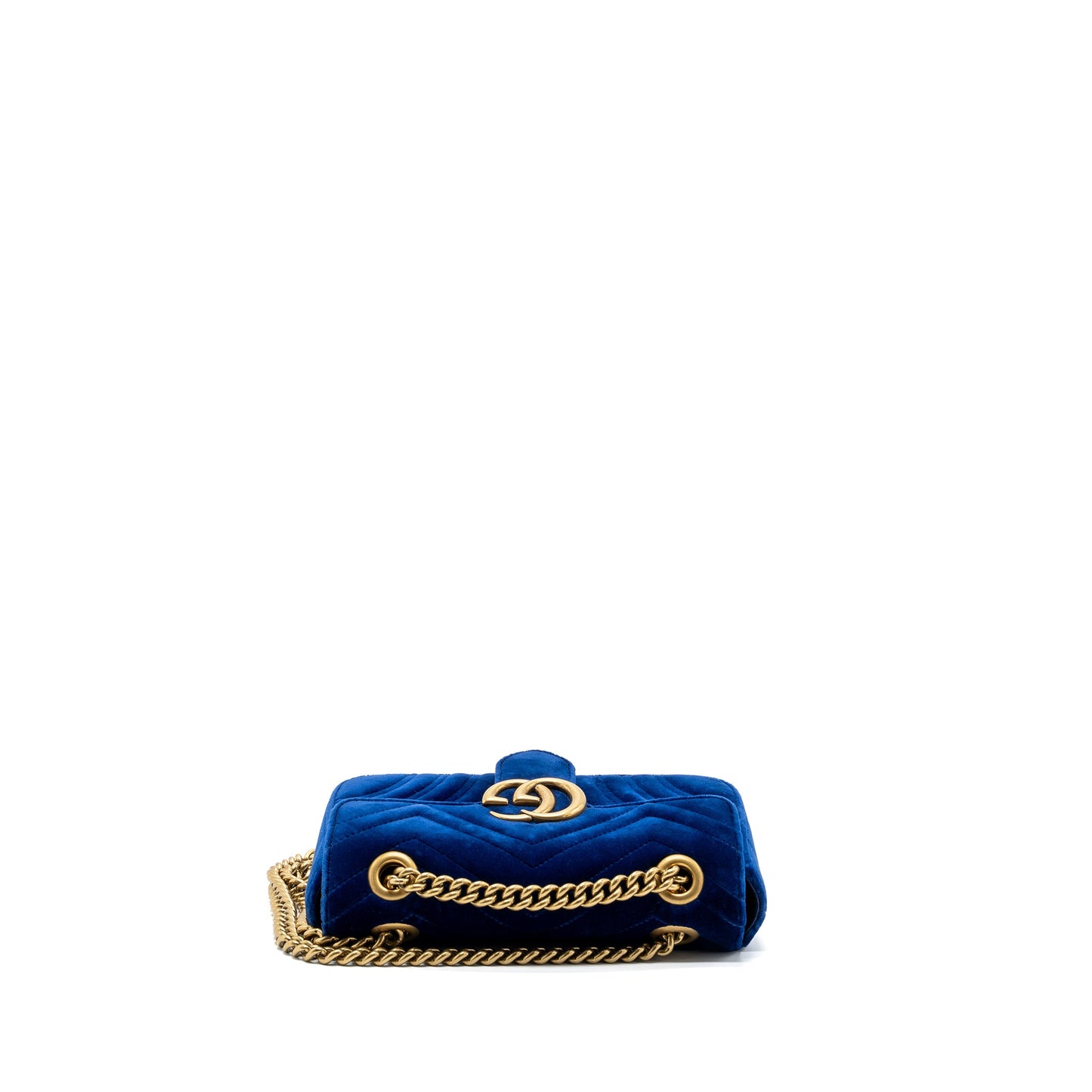 Gucci small GG Marmont bag Velvet blue