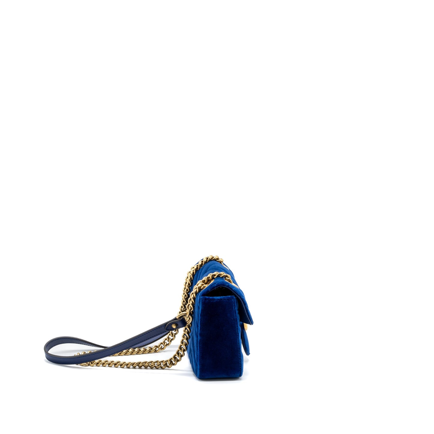 Gucci small GG Marmont bag Velvet blue