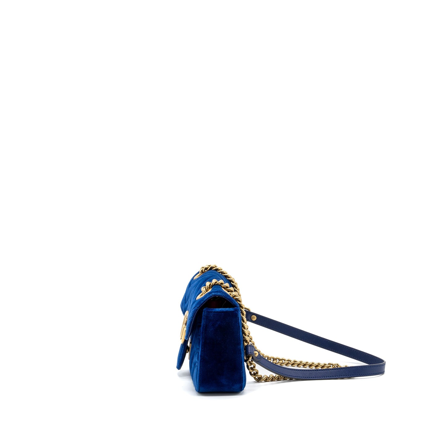 Gucci small GG Marmont bag Velvet blue