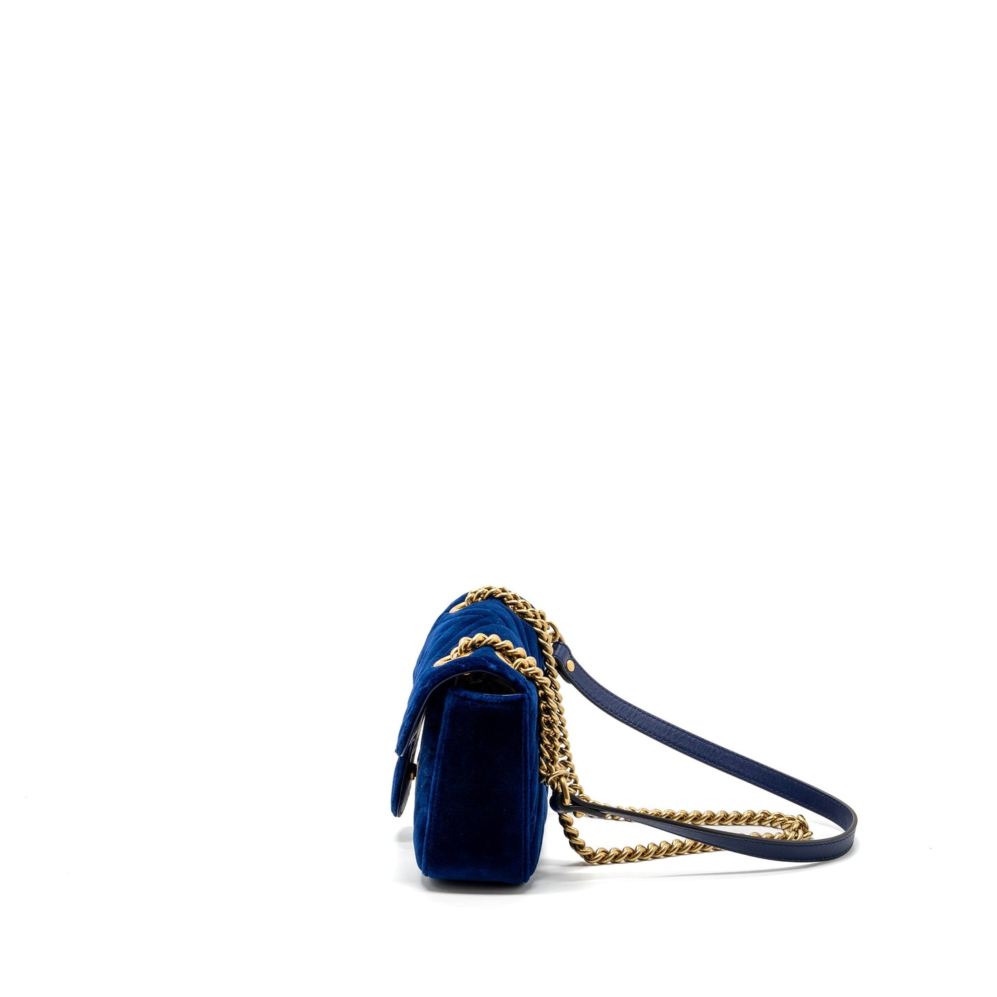 Gucci mini GG marmont bag velvet blue